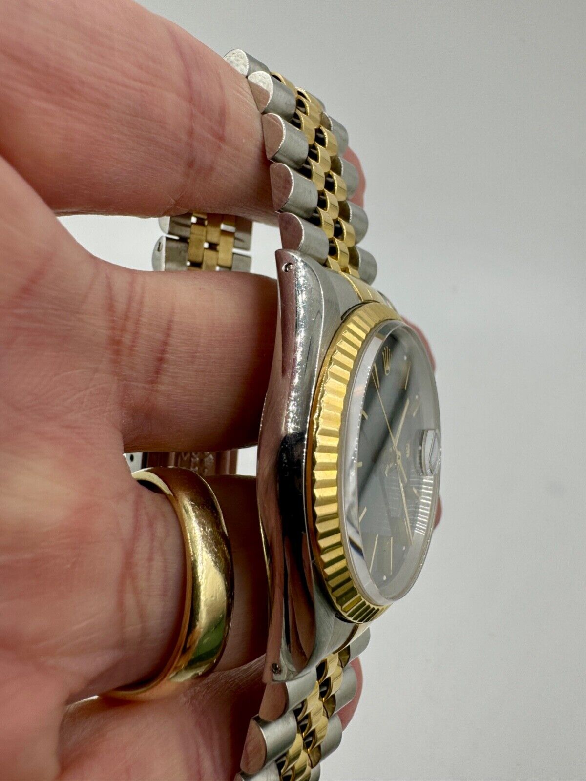 Rolex Datejust Watch Ref 16233 36mm two tone Blue Dial
