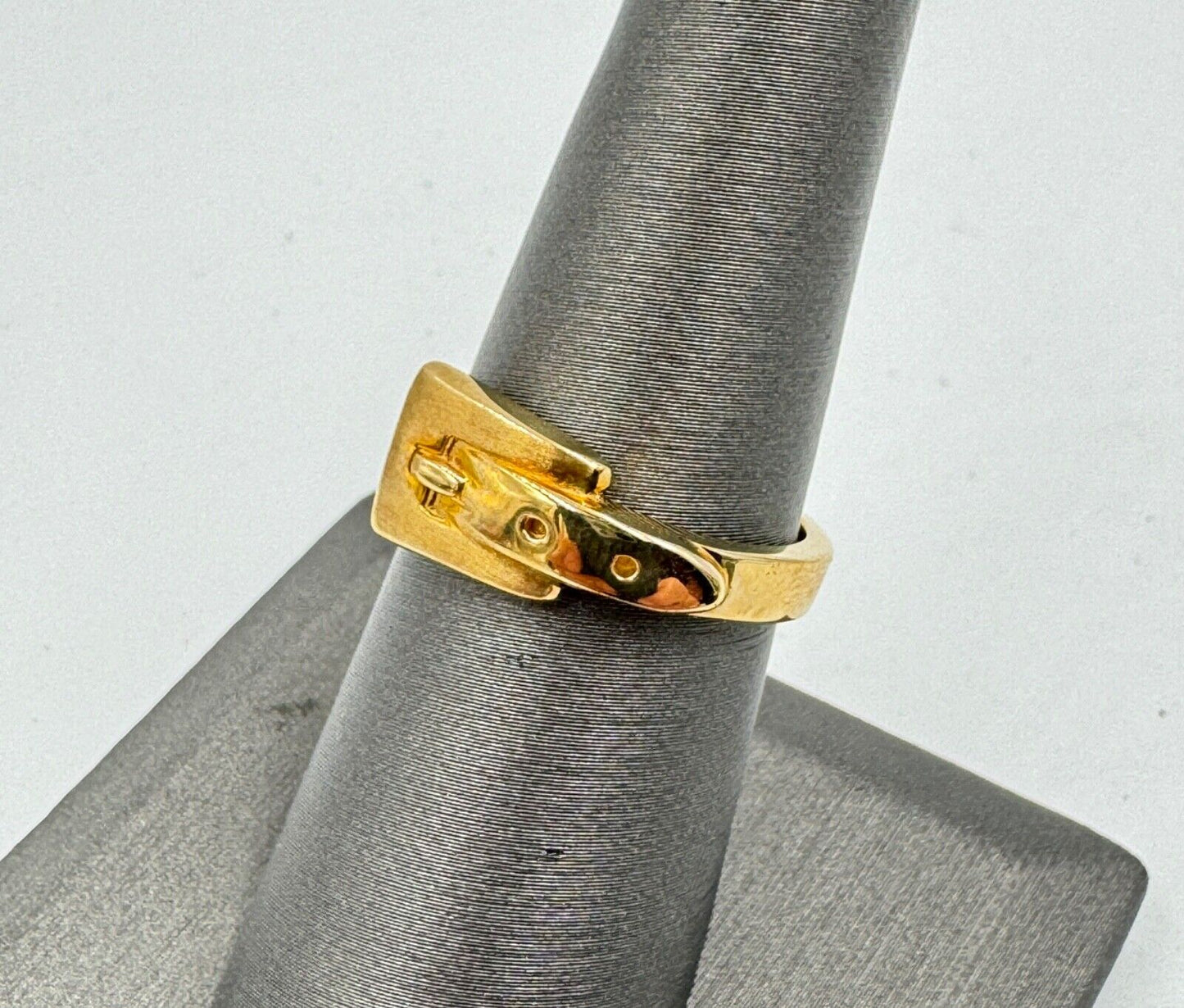 Vintage Samuel Aron 10K Yellow Gold Belt Buckle ring GTR