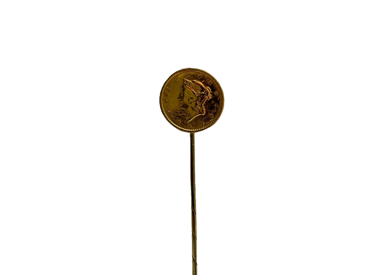 1852 $1 Liberty Head Gold Dollar Stick Pin