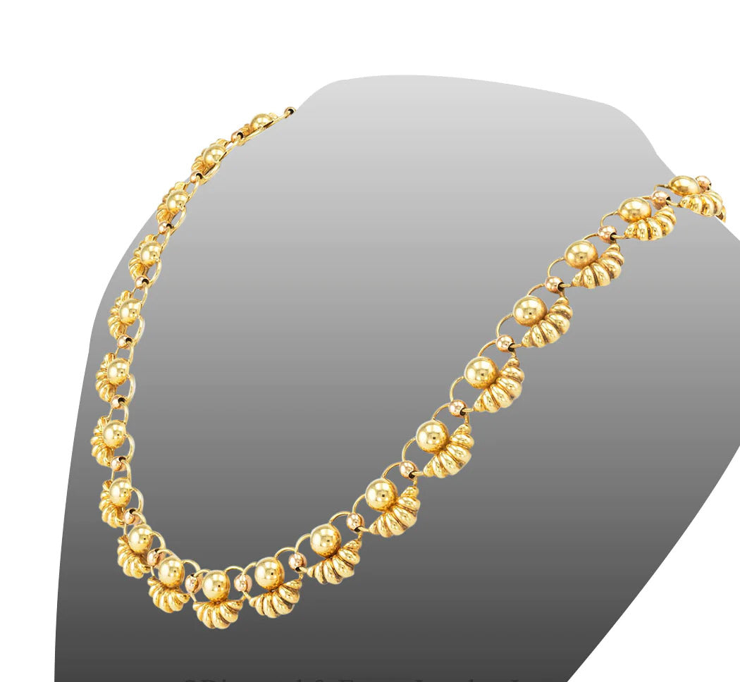 Retro 14k Yellow Gold Link Necklace