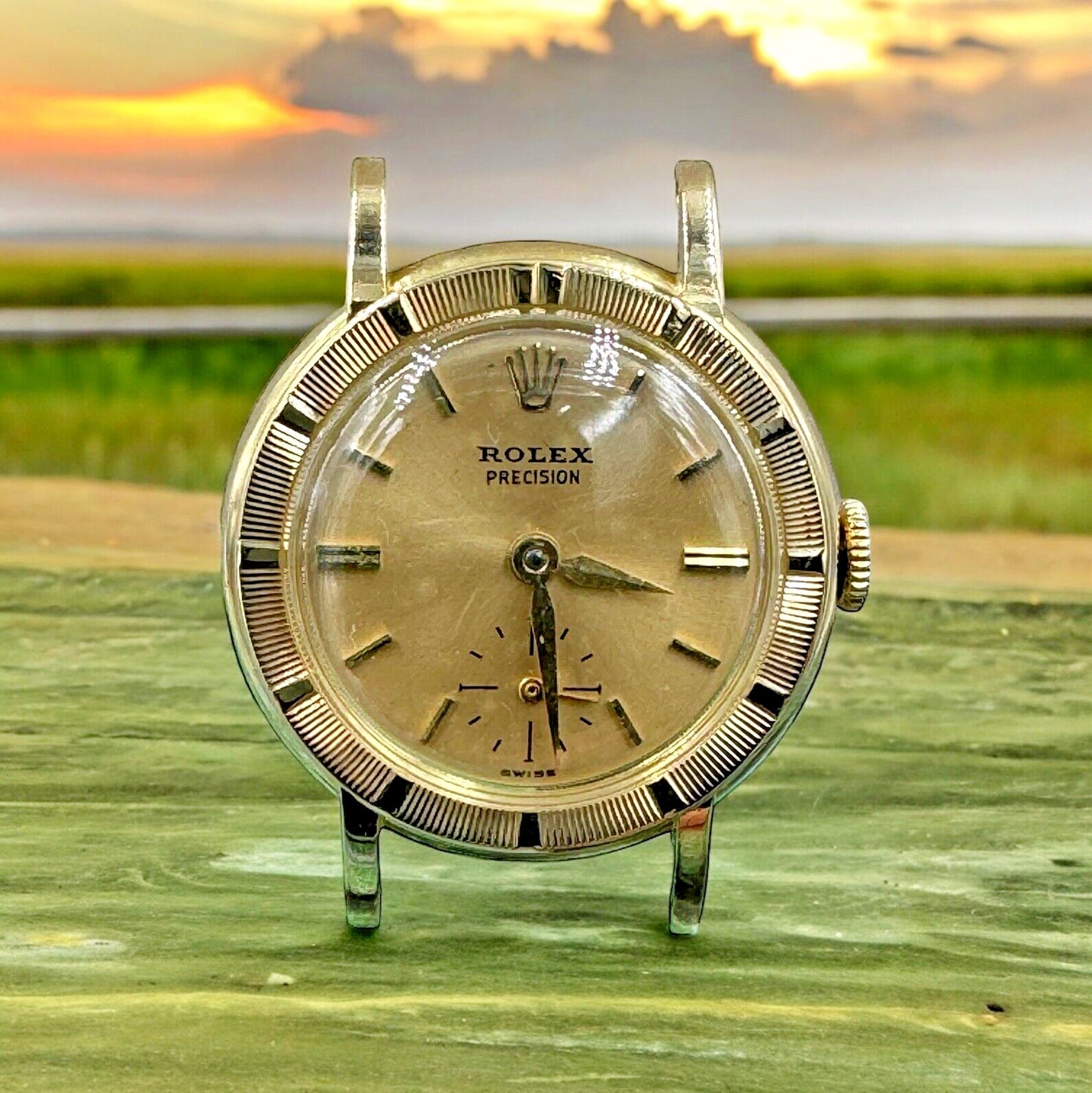 Rare Ladies Vintage 8823 Rolex Precision Watch In 18k 22.5mm