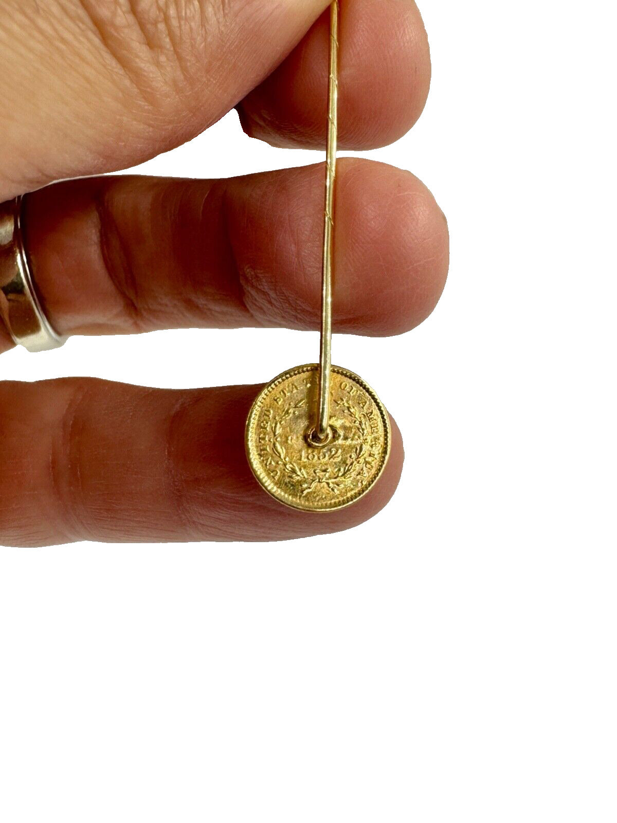 1852 $1 Liberty Head Gold Dollar Stick Pin