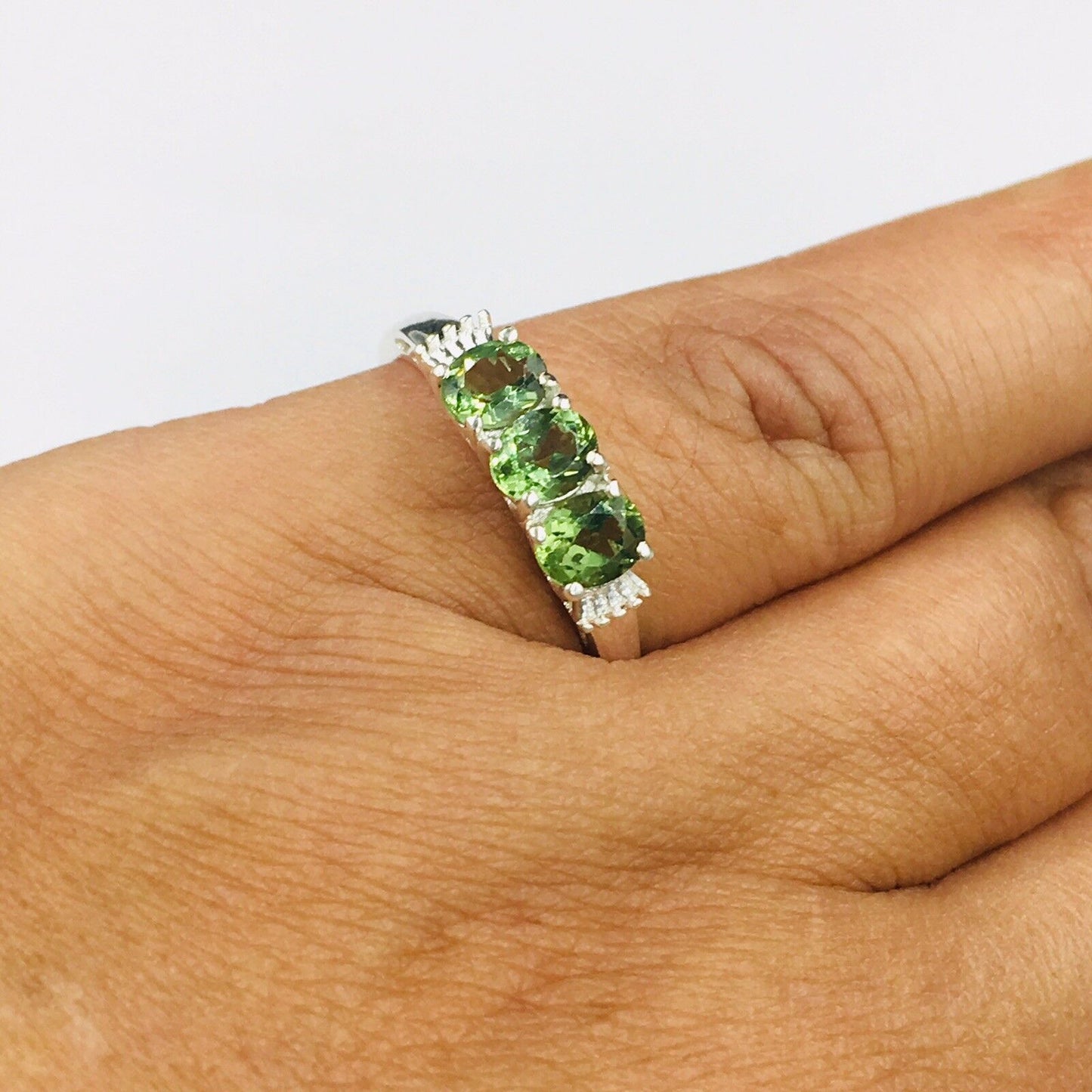 Sts Chuck Clemency Periodot Sterling Silver Ring Size 8