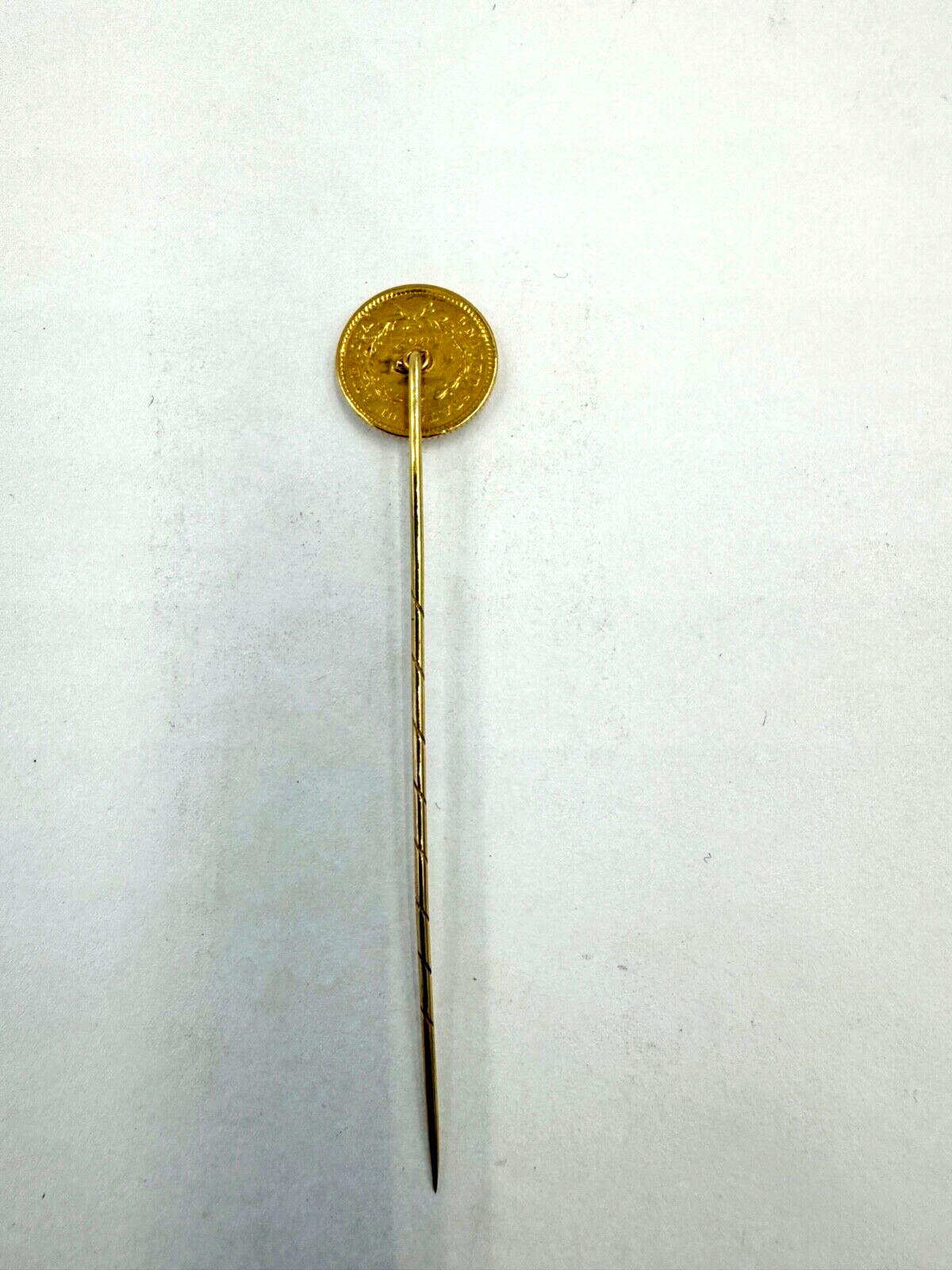 1852 $1 Liberty Head Gold Dollar Stick Pin