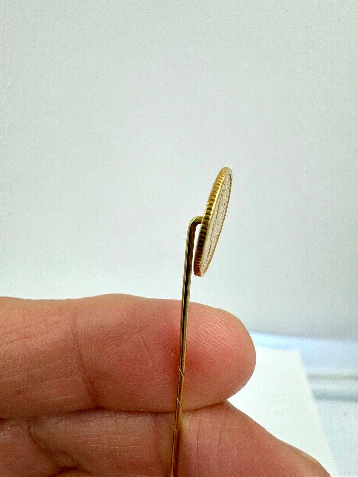 1852 $1 Liberty Head Gold Dollar Stick Pin