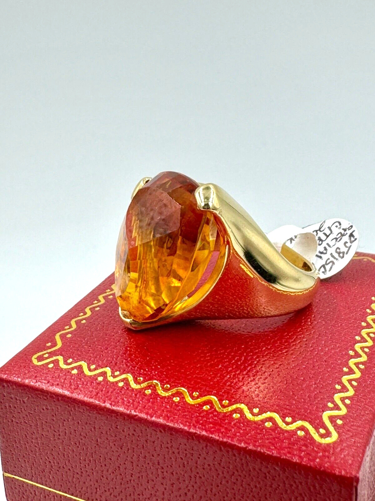 Fancy Cut Citrine 14K yellow Gold Cocktail Ring