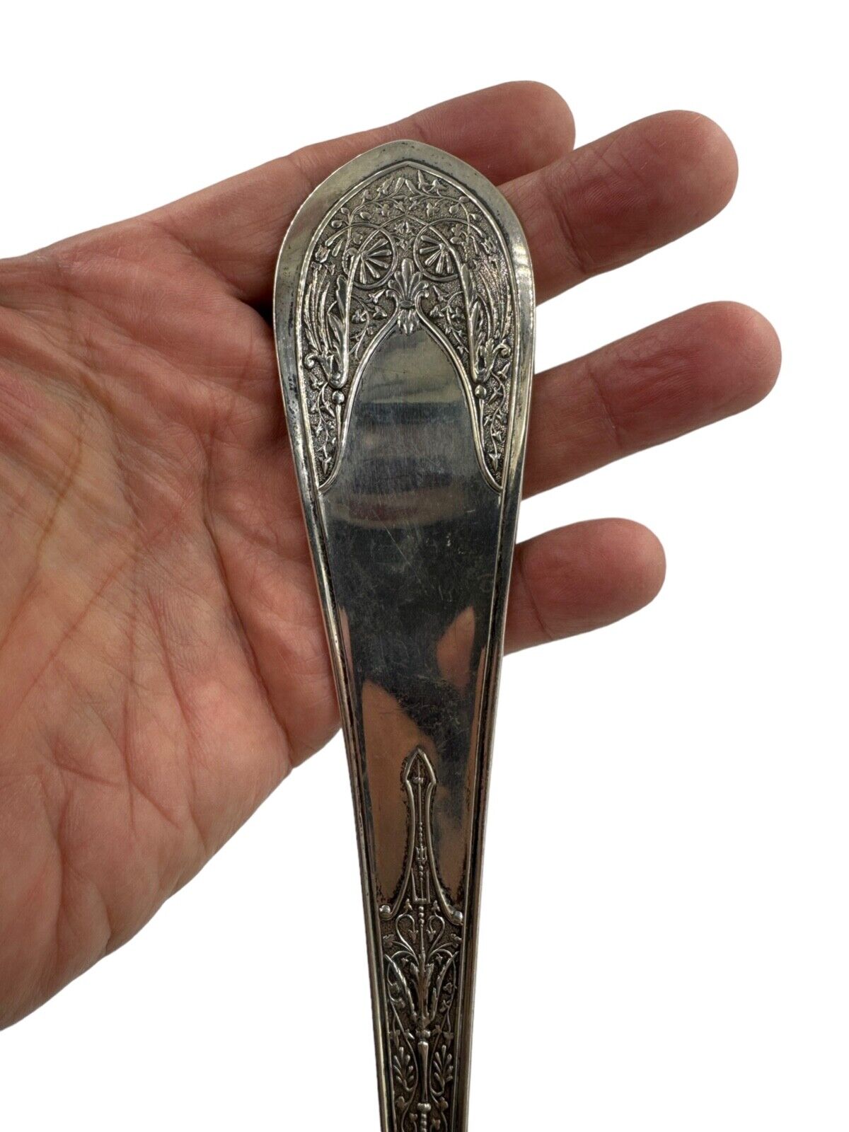 Aesthetic Movement Gorham Raphael Sterling Silver Punch Ladle 1874 Huge 13.5"