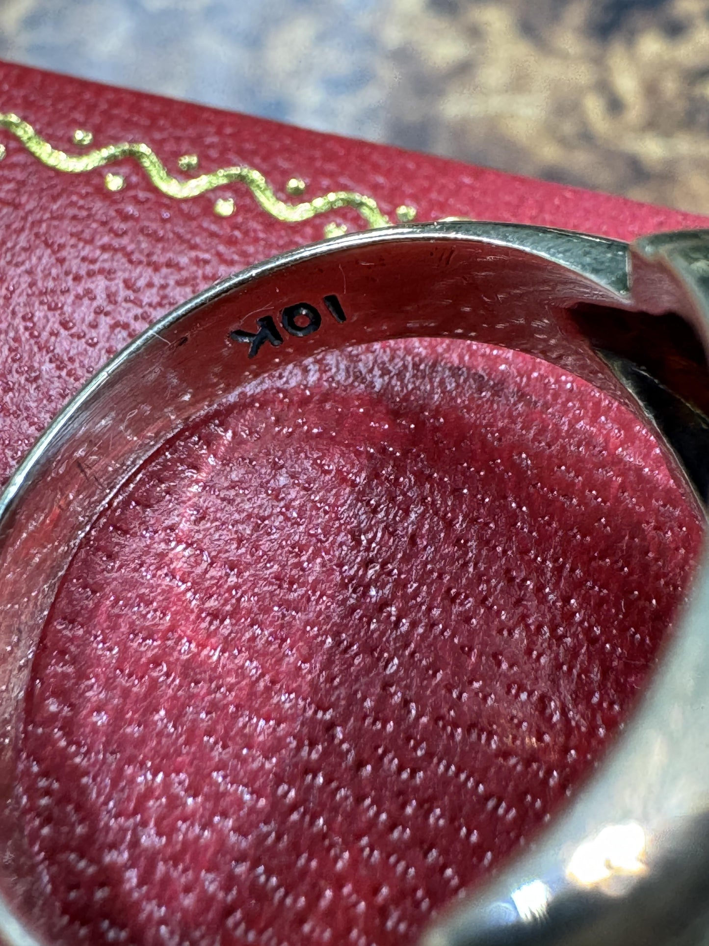Estate Men's 10k Yellow Gold Bloodstone Ring Circa 1940's