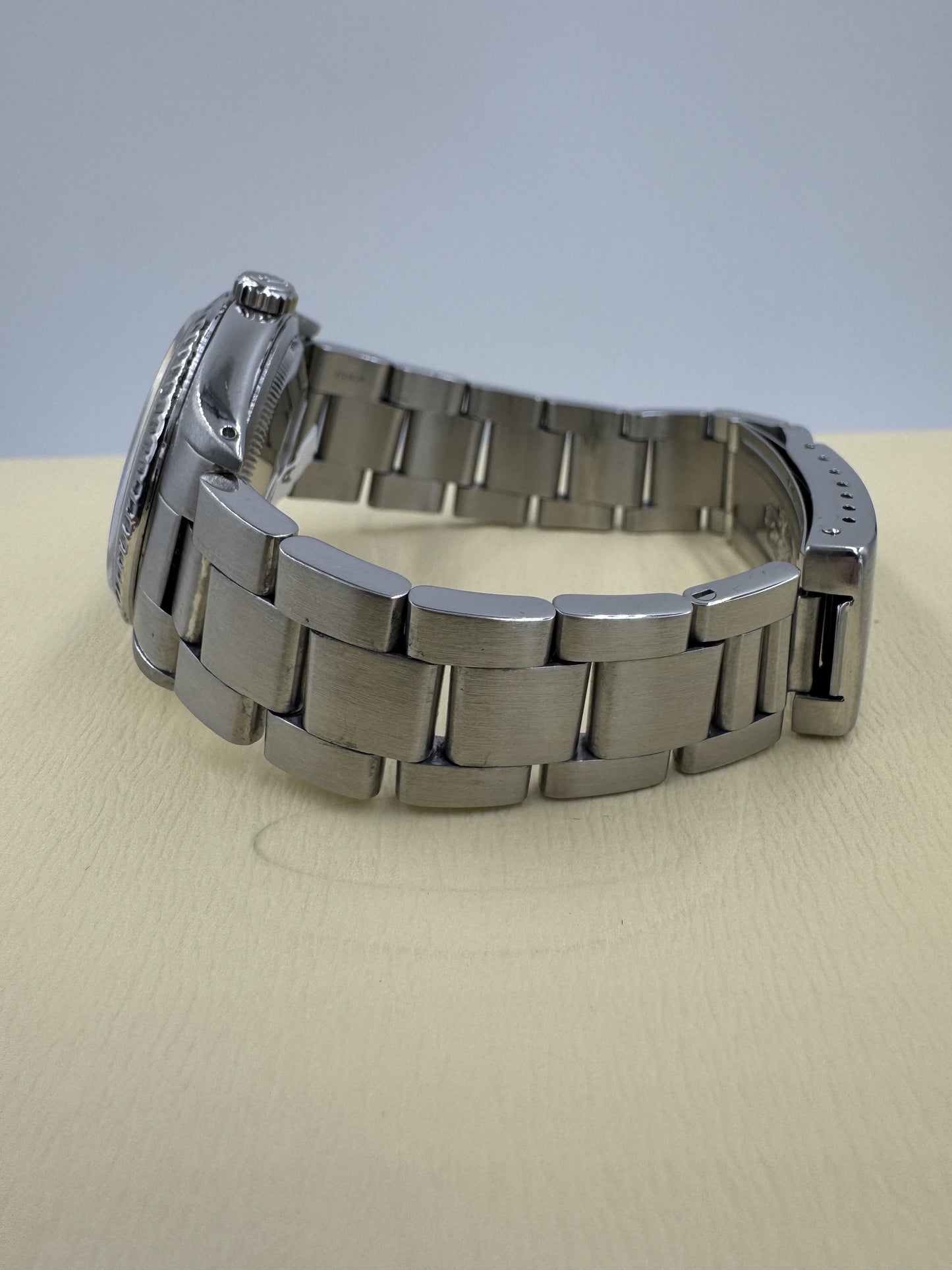 Rolex 16220 Engine Turned Bezel Oyster Band 1989 with Receipt