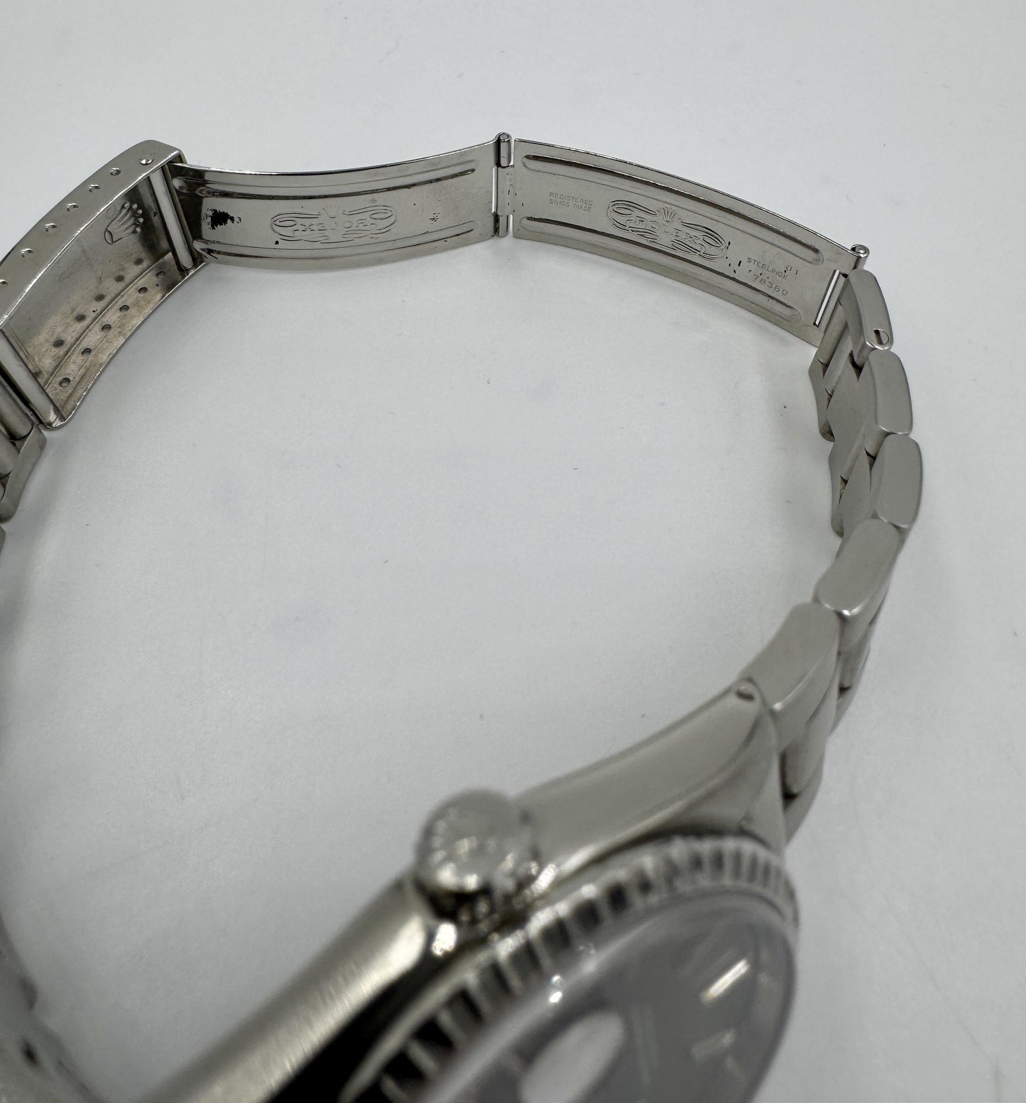 Rolex 16220 Engine Turned Bezel Oyster Band 1989 with Receipt