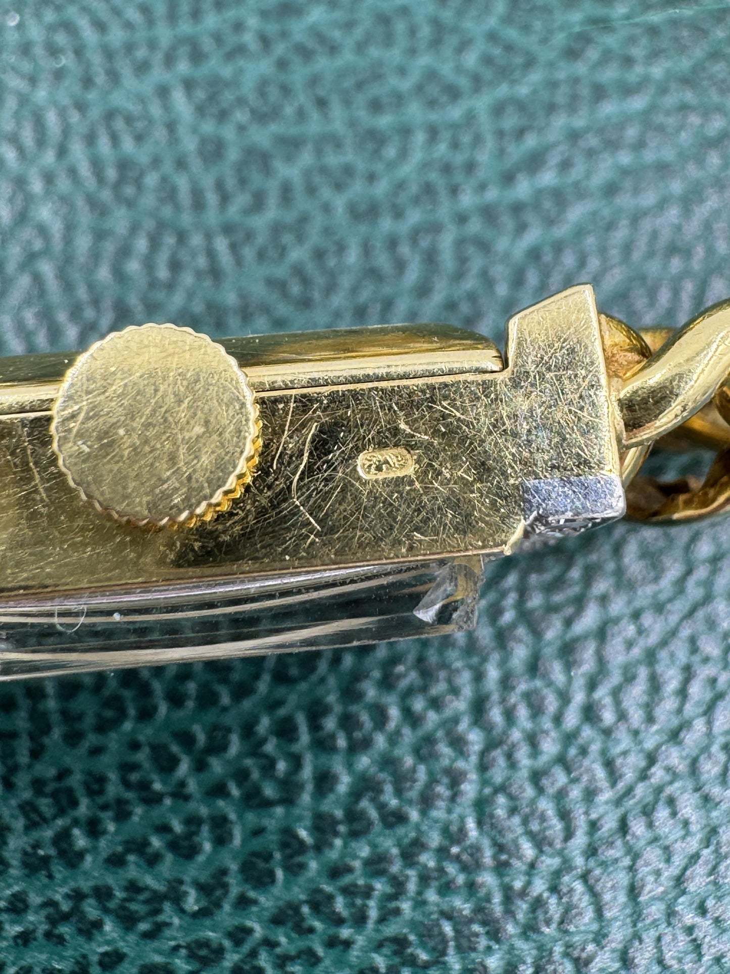 1960's Rolex 18k Yellow Gold Diamond Manuel 17j Movement Watch