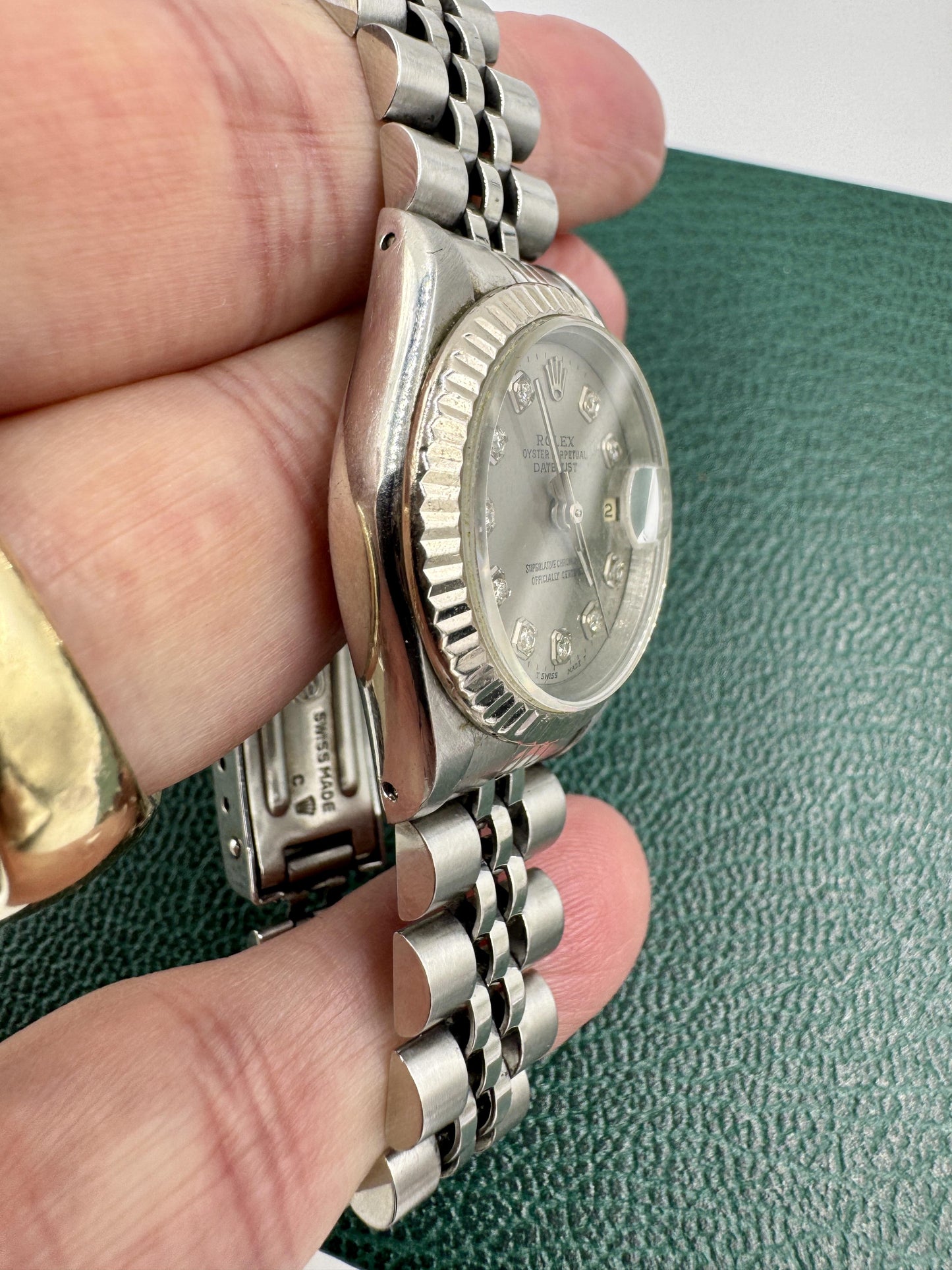 ROLEX DATEJUST 26MM 69240 Grey DIAMOND DIAL JUBILEE BRACLET
