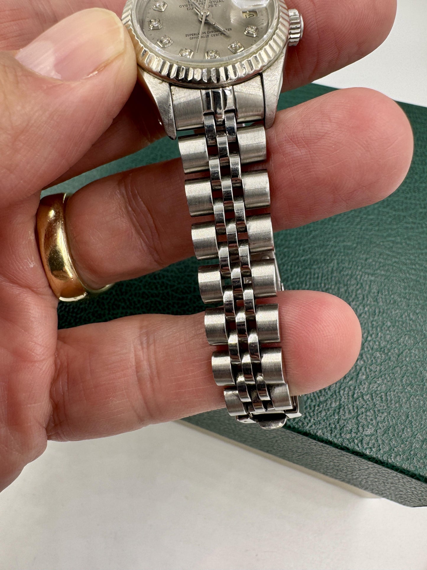 ROLEX DATEJUST 26MM 69240 Grey DIAMOND DIAL JUBILEE BRACLET