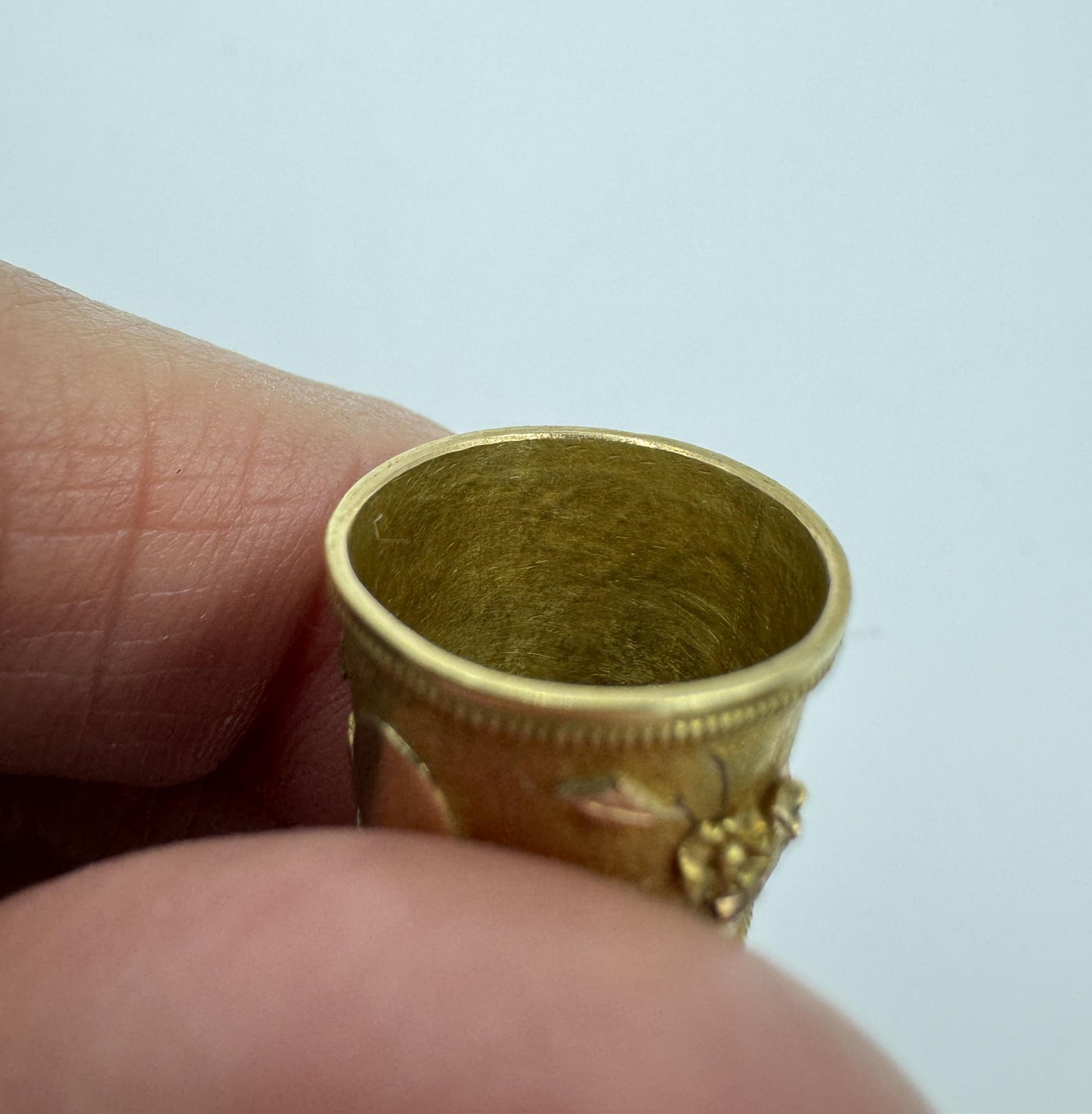 Antique 18k Yellow Gold Childs Thimble No Monograms