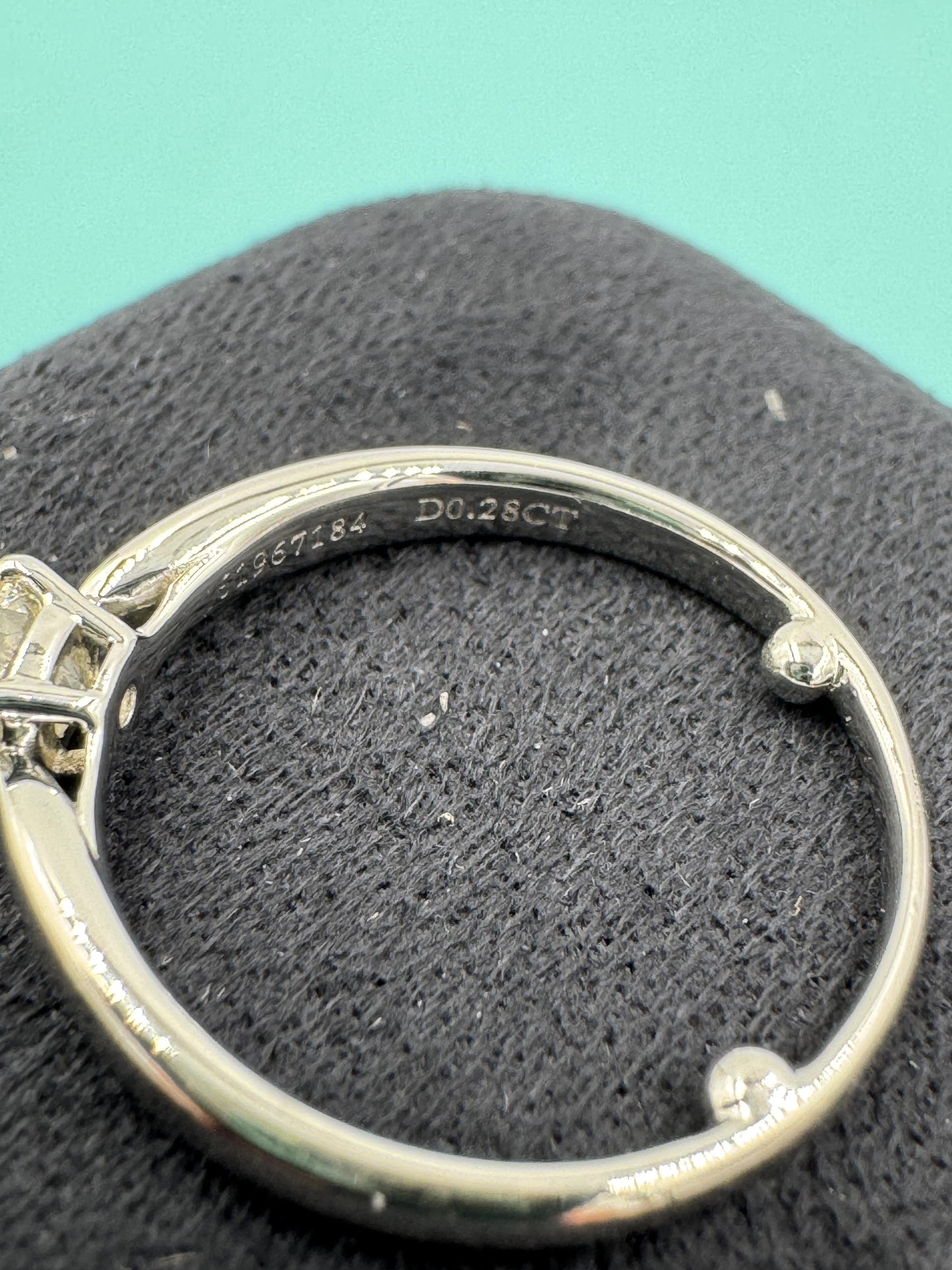 Tiffany & Co. Harmony Diamond Solitaire Platinum Ring with Original Reciepts