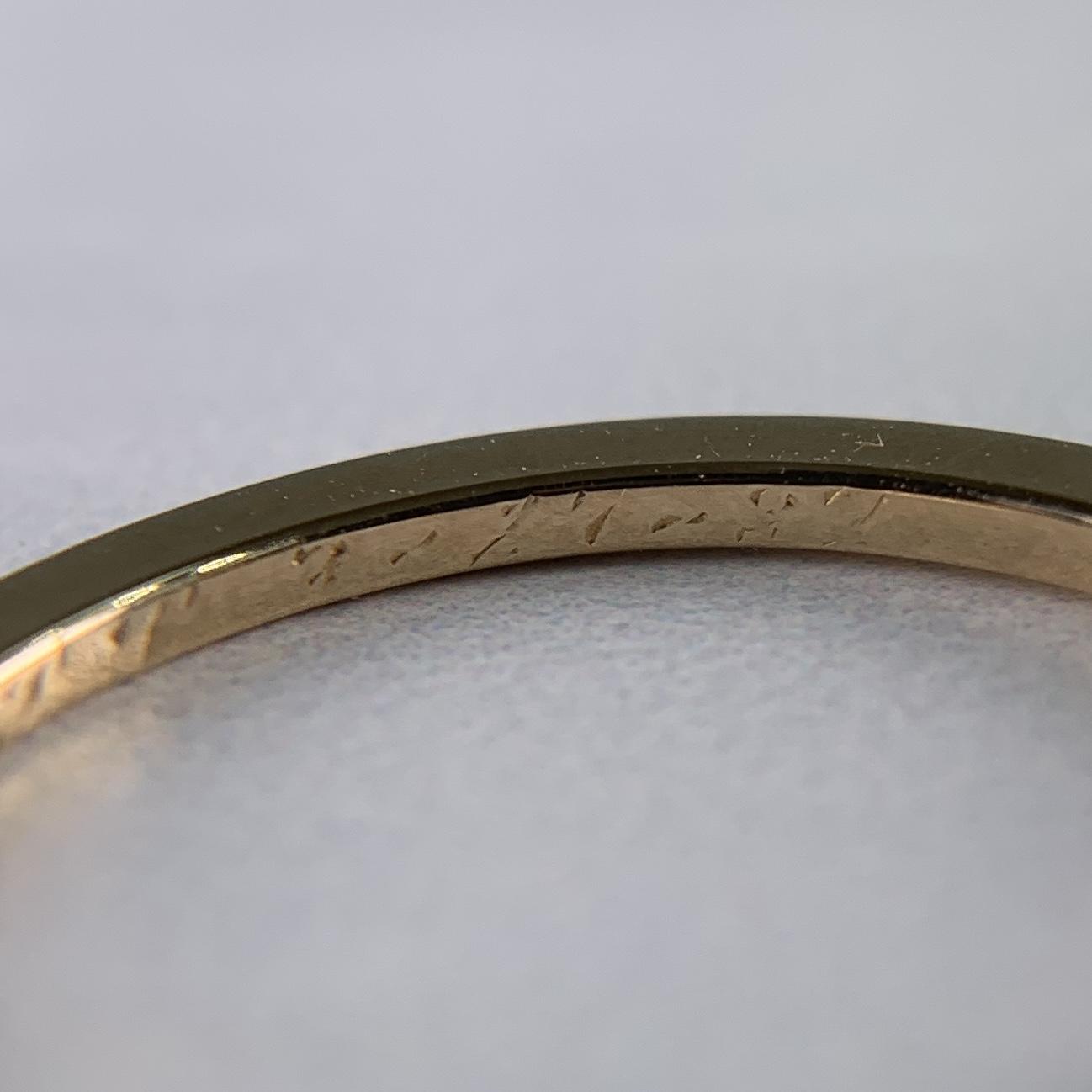 Vintage 1983 Gold Band Ring 18k Yellow Gold