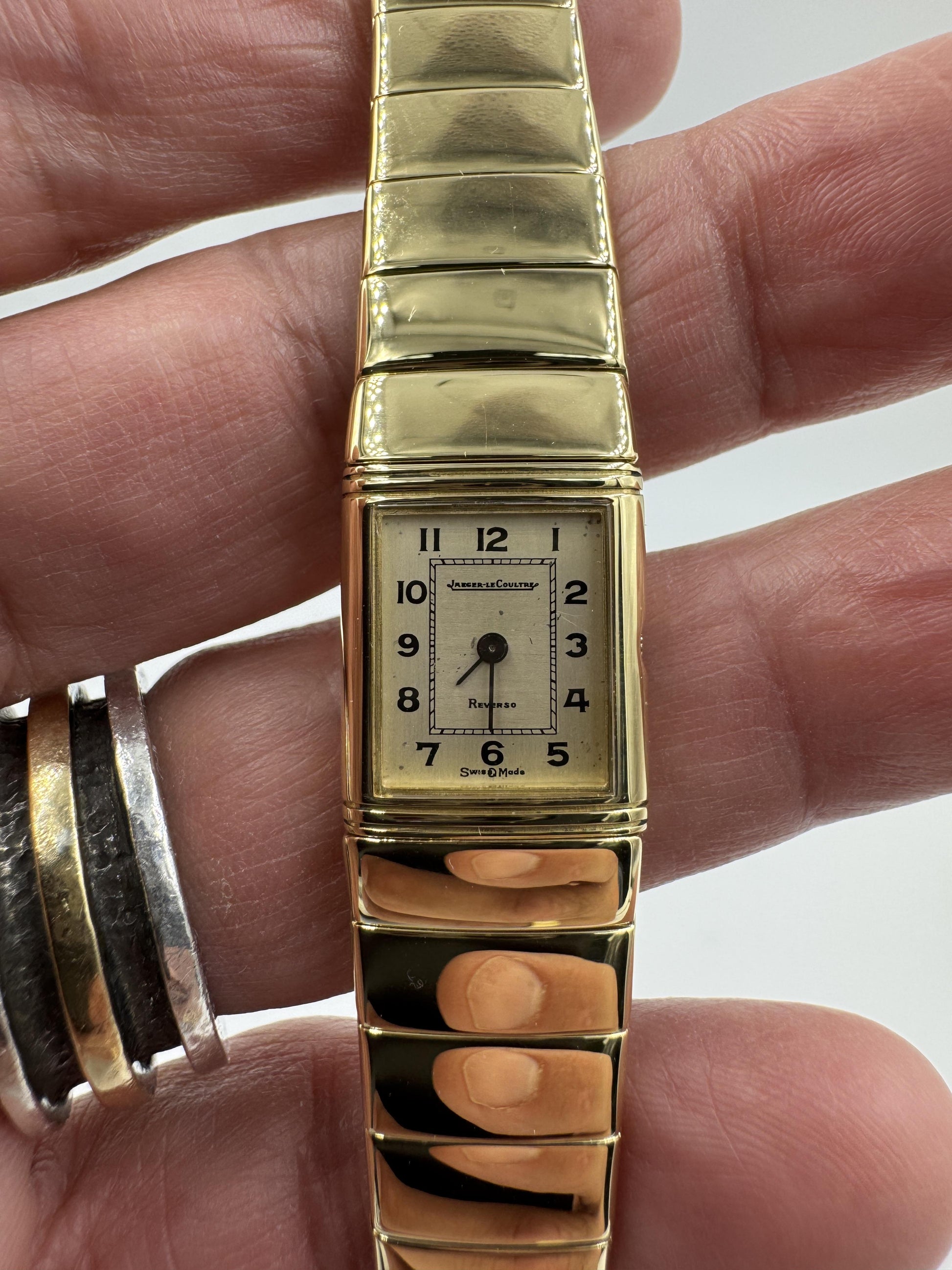 Vintage Jaeger LeCoultre Reverso 18k gold Lady's Watch Rare find