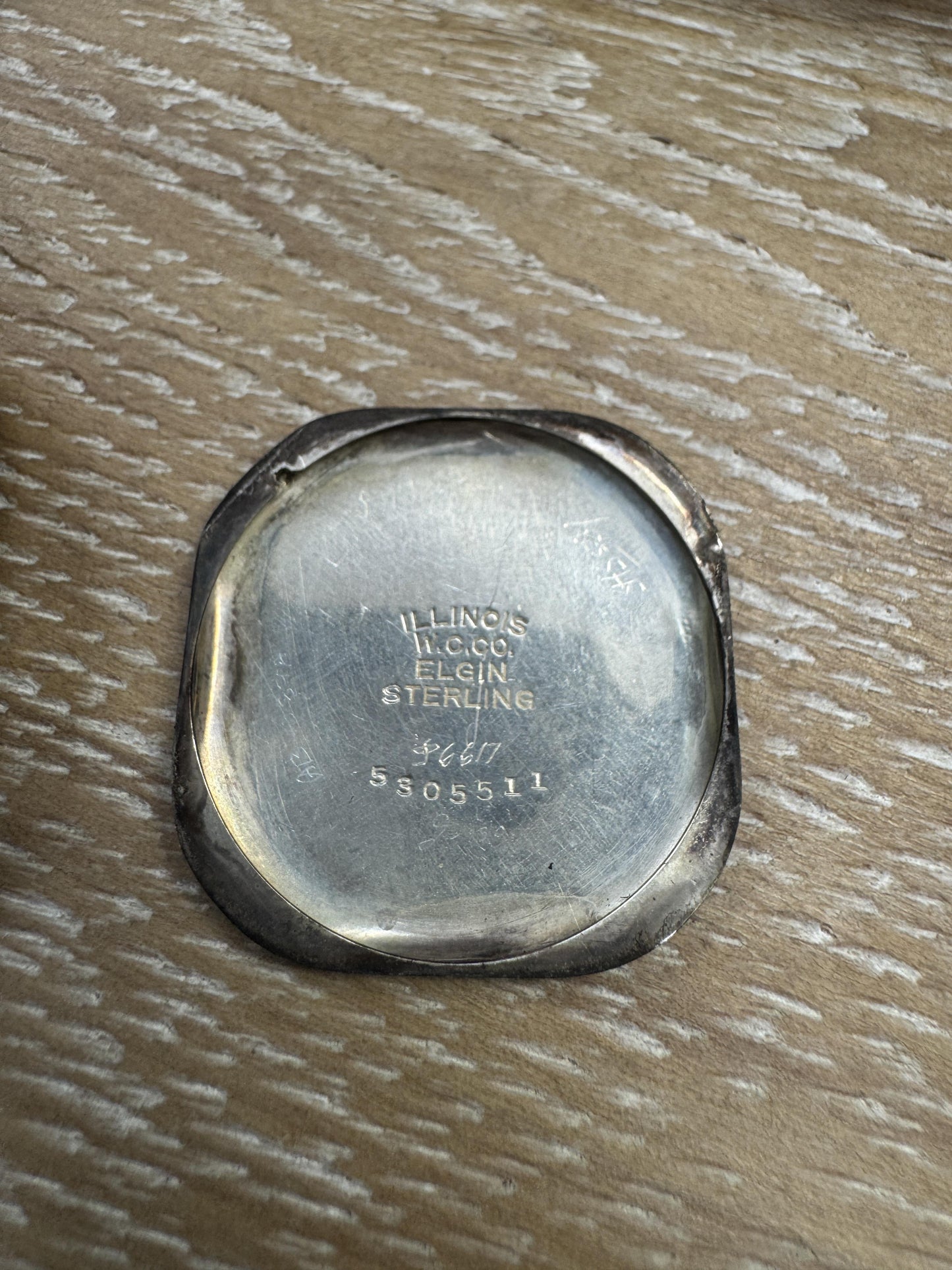 Rare 1917 Elgin Trench Sterling Silver Watch Wristwatch Running strong