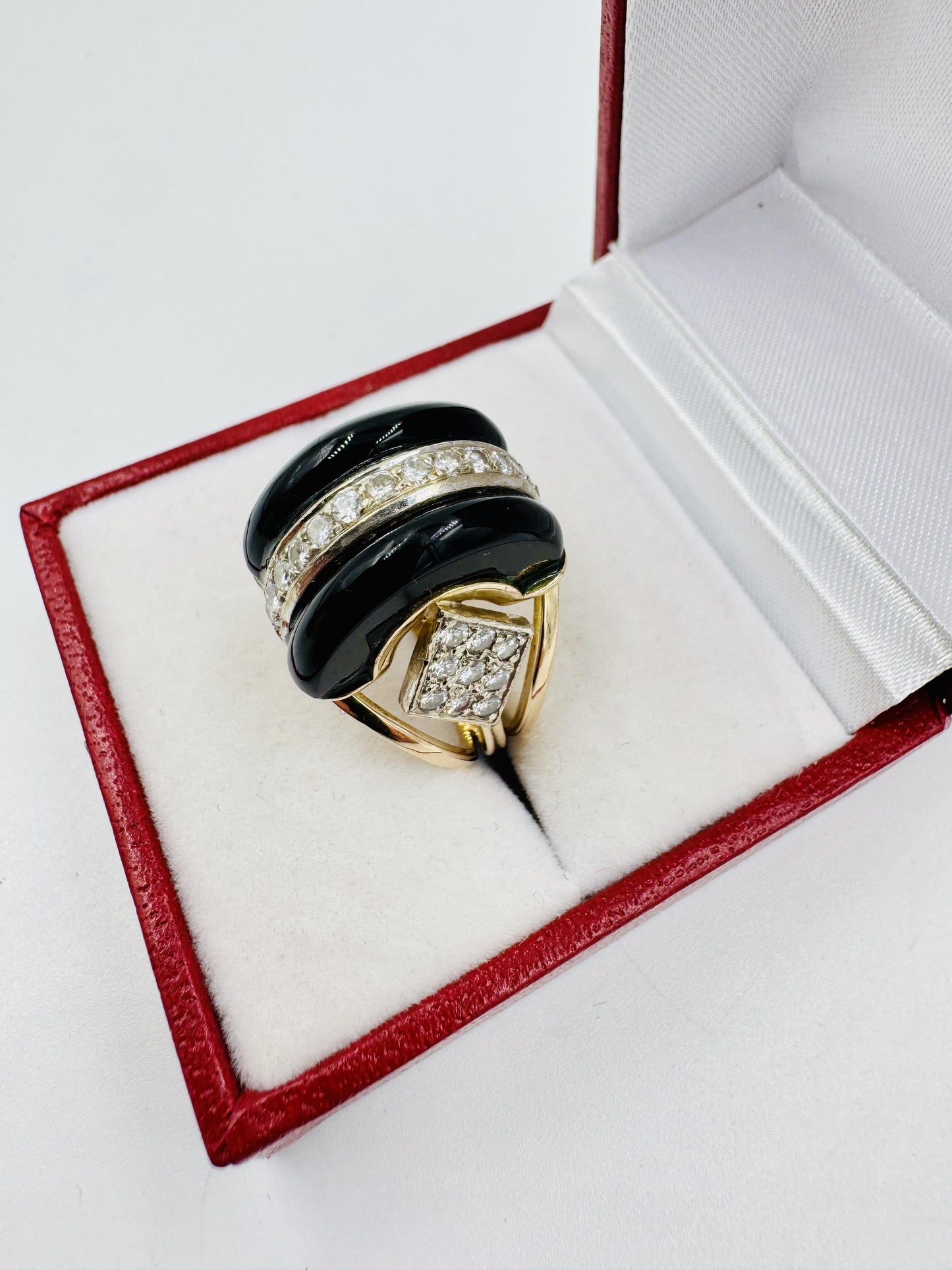 Vintage Diamond Onyx Cocktail Ring