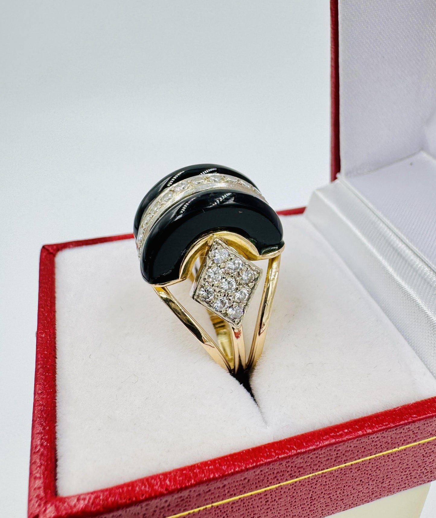 Vintage Diamond Onyx Cocktail Ring