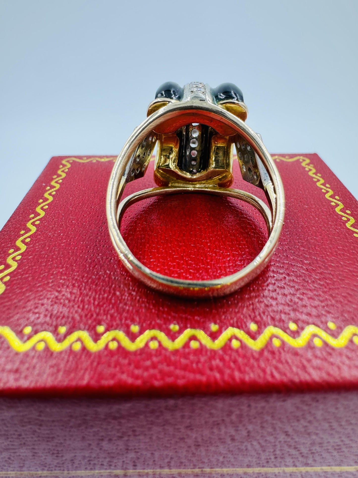 Vintage Diamond Onyx Cocktail Ring