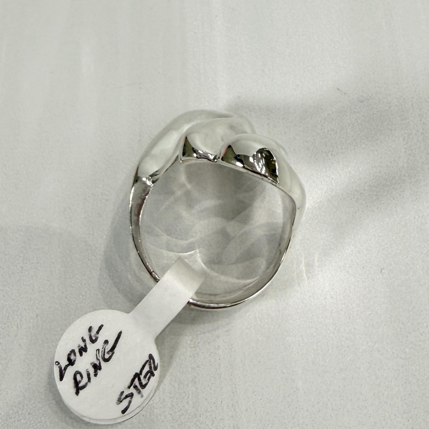 Sterling Silver Swirl Abstract Silver Ring