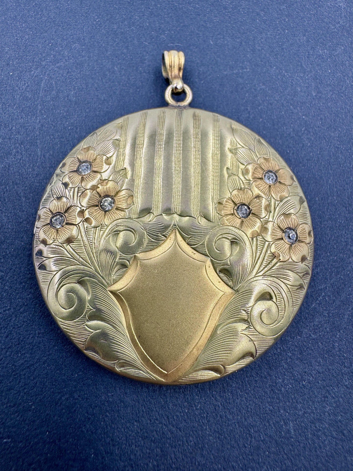 Victorian Gold Filled Flower Locket Circa 1910