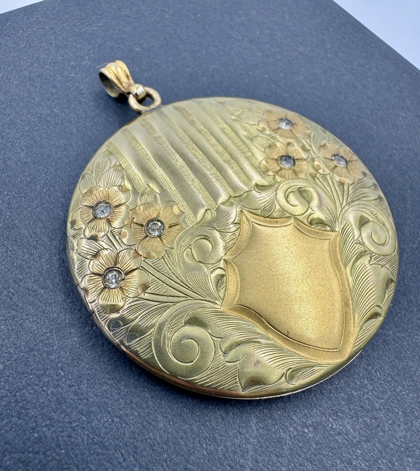 Victorian Gold Filled Flower Locket Circa 1910