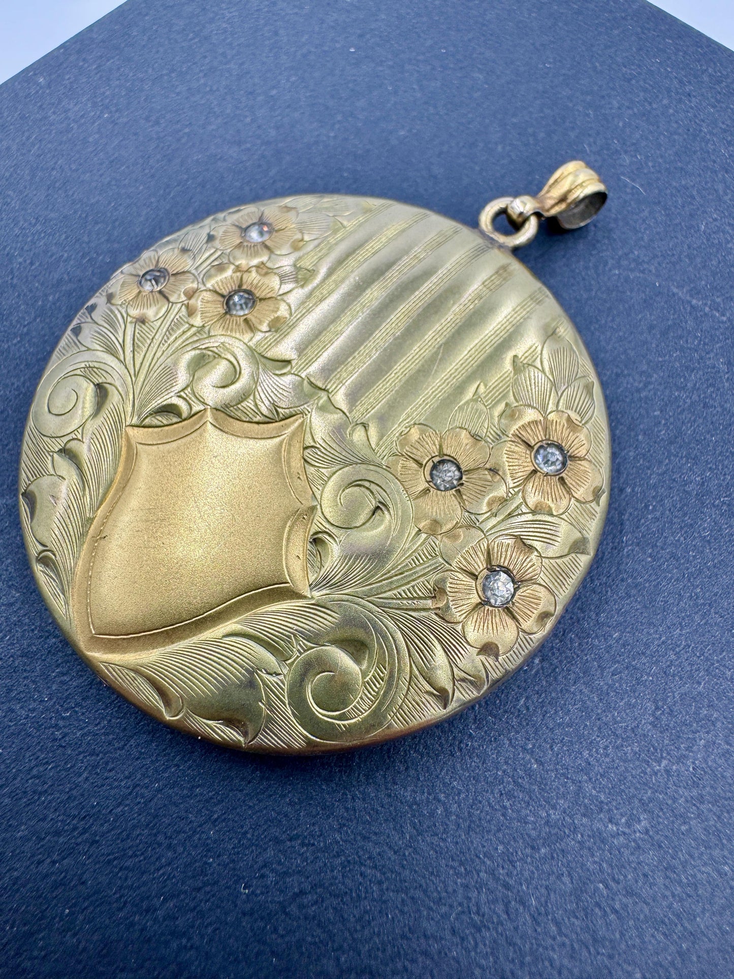 Victorian Gold Filled Flower Locket Circa 1910