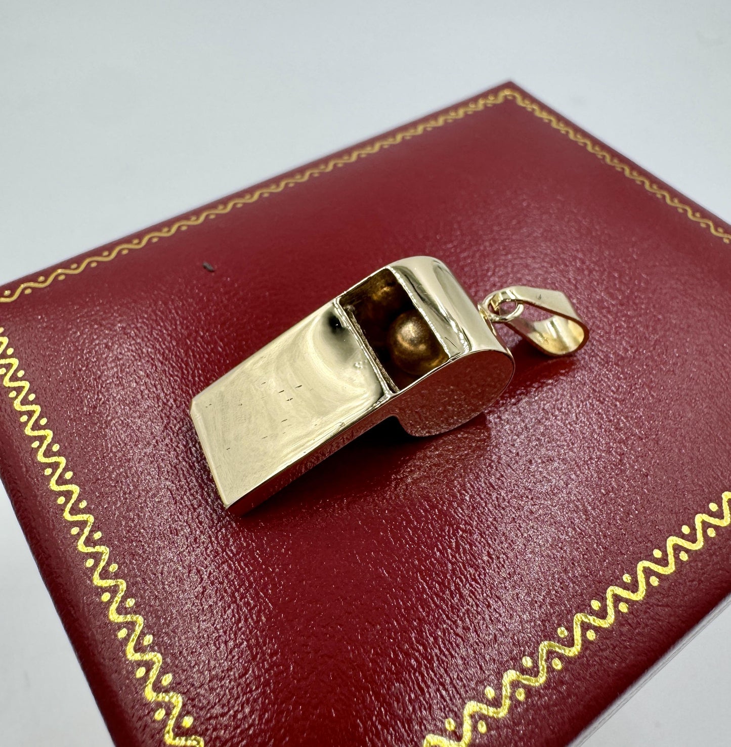 Vintage 14k Yellow Gold Whistle Pendant