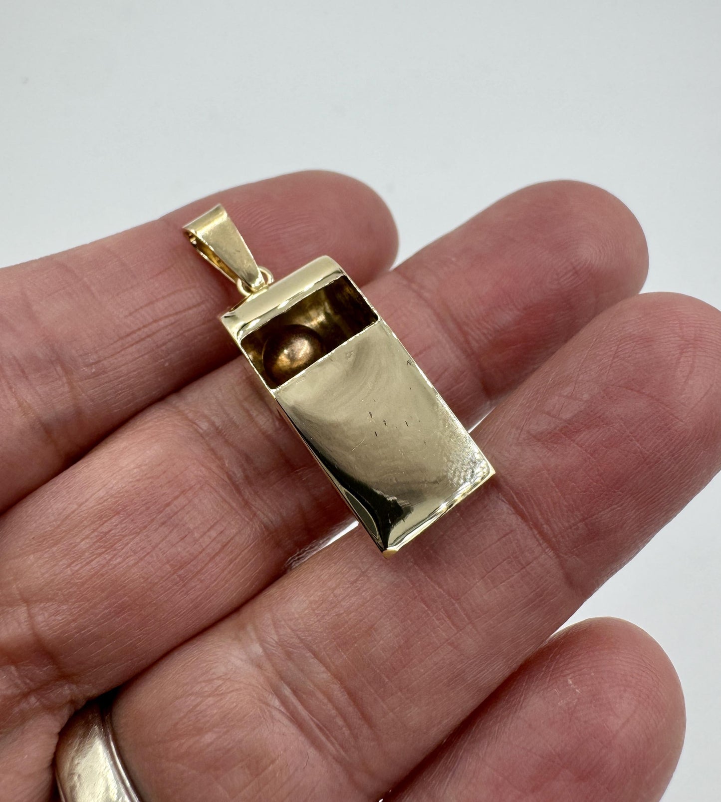 Vintage 14k Yellow Gold Whistle Pendant