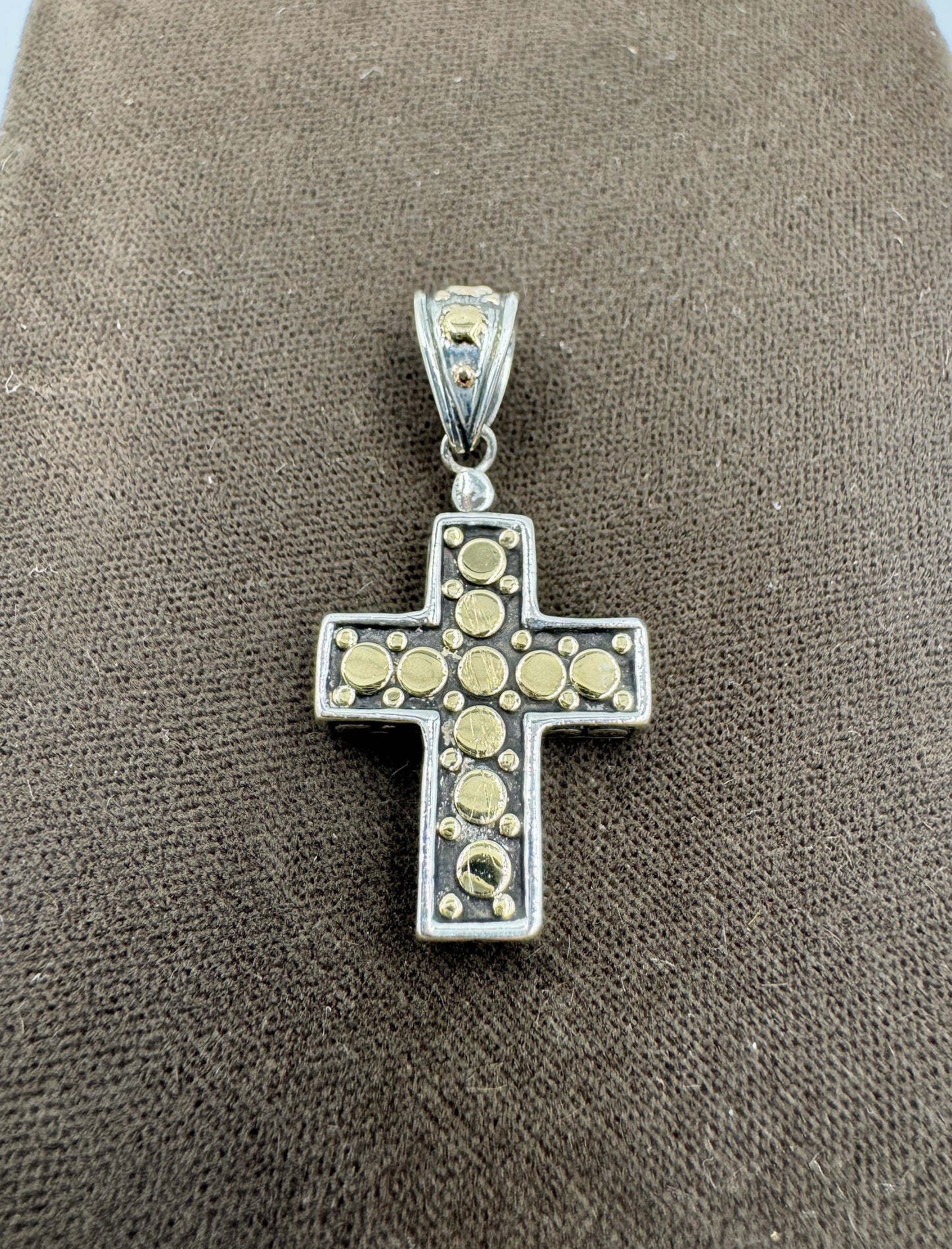 john Hardy Dot Cross Pendant 18k Sterling Silver