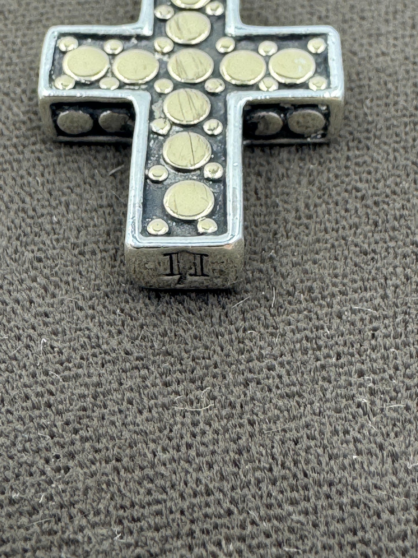 john Hardy Dot Cross Pendant 18k Sterling Silver