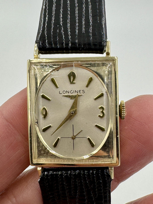 Vintage Longines 370 Men's 14k gold Mens Wrist Watch Serviced