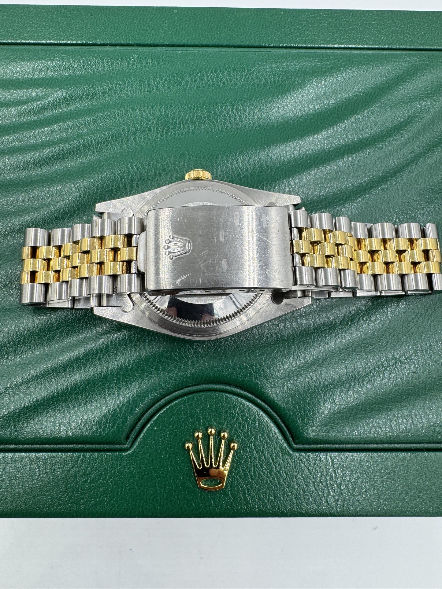 ROLEX DATEJUST 16233 36mm 1990 E Serial 18k Stainless Steel Watch Full Links