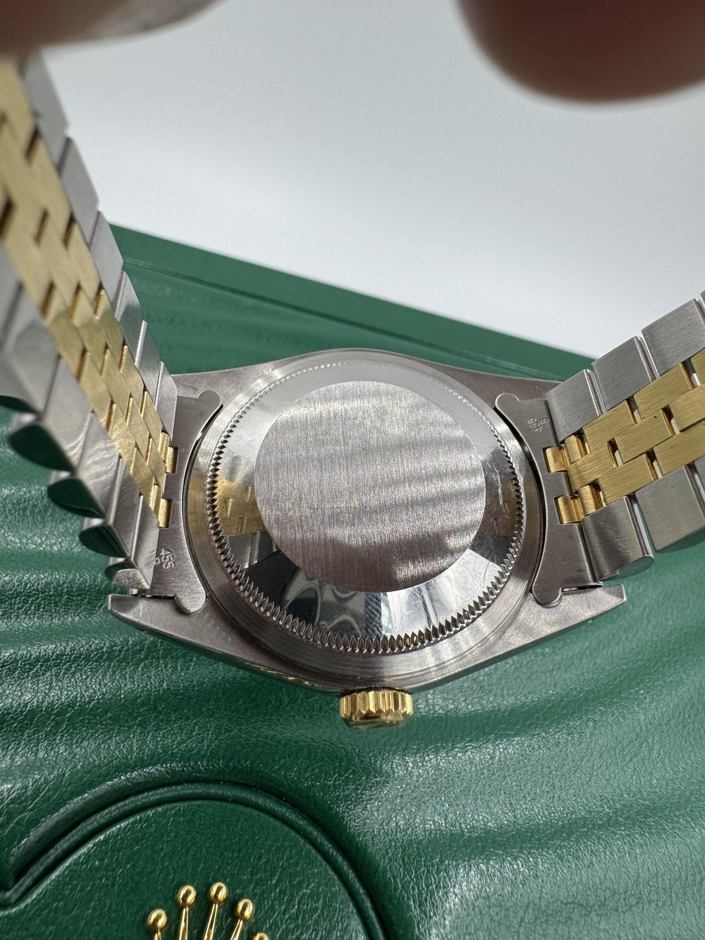 ROLEX DATEJUST 16233 36mm 1990 E Serial 18k Stainless Steel Watch Full Links