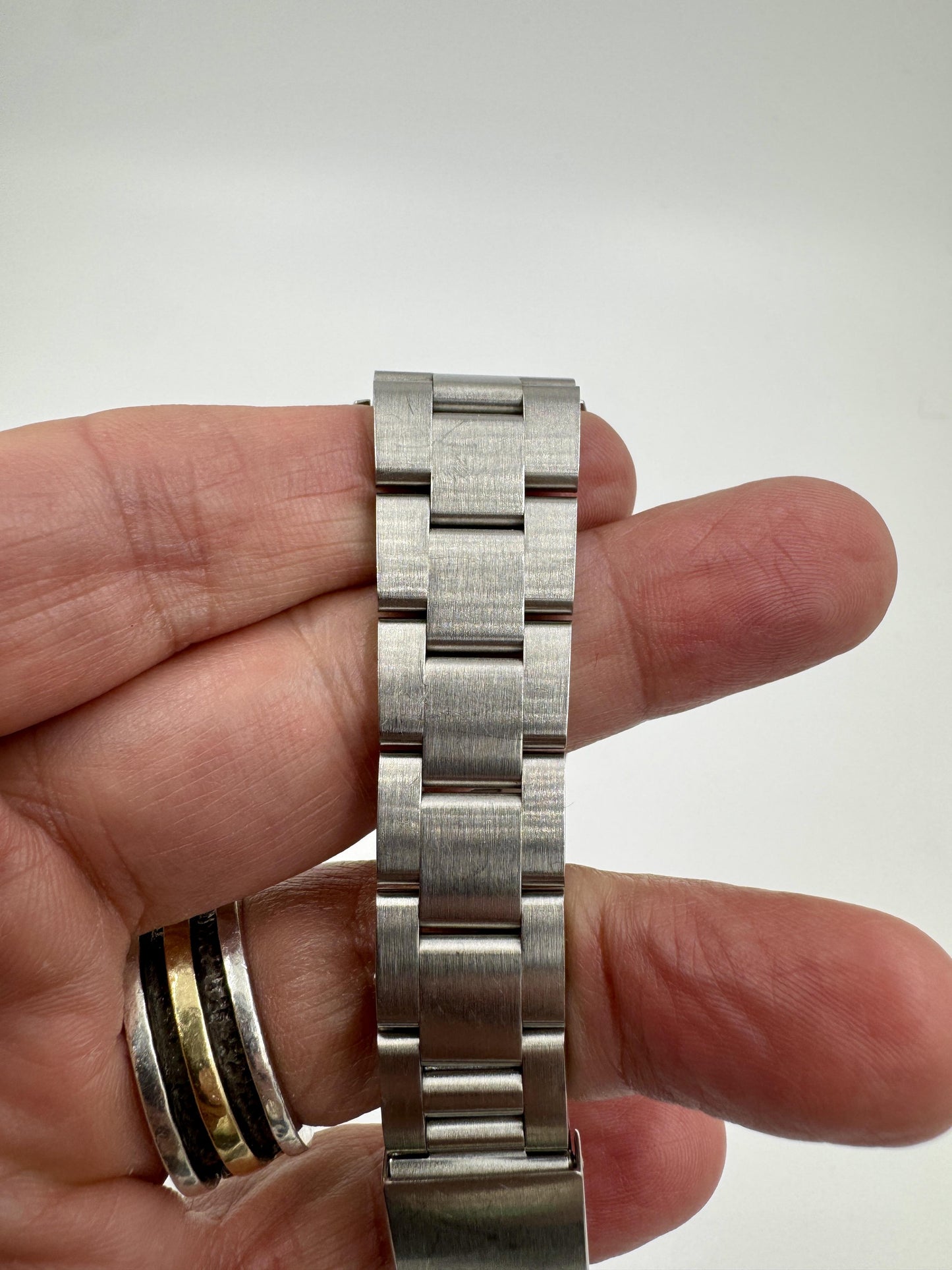 Rolex Air King Mens Stainless Steel Watch Oyster Band Blue Arabic Dial 14010S