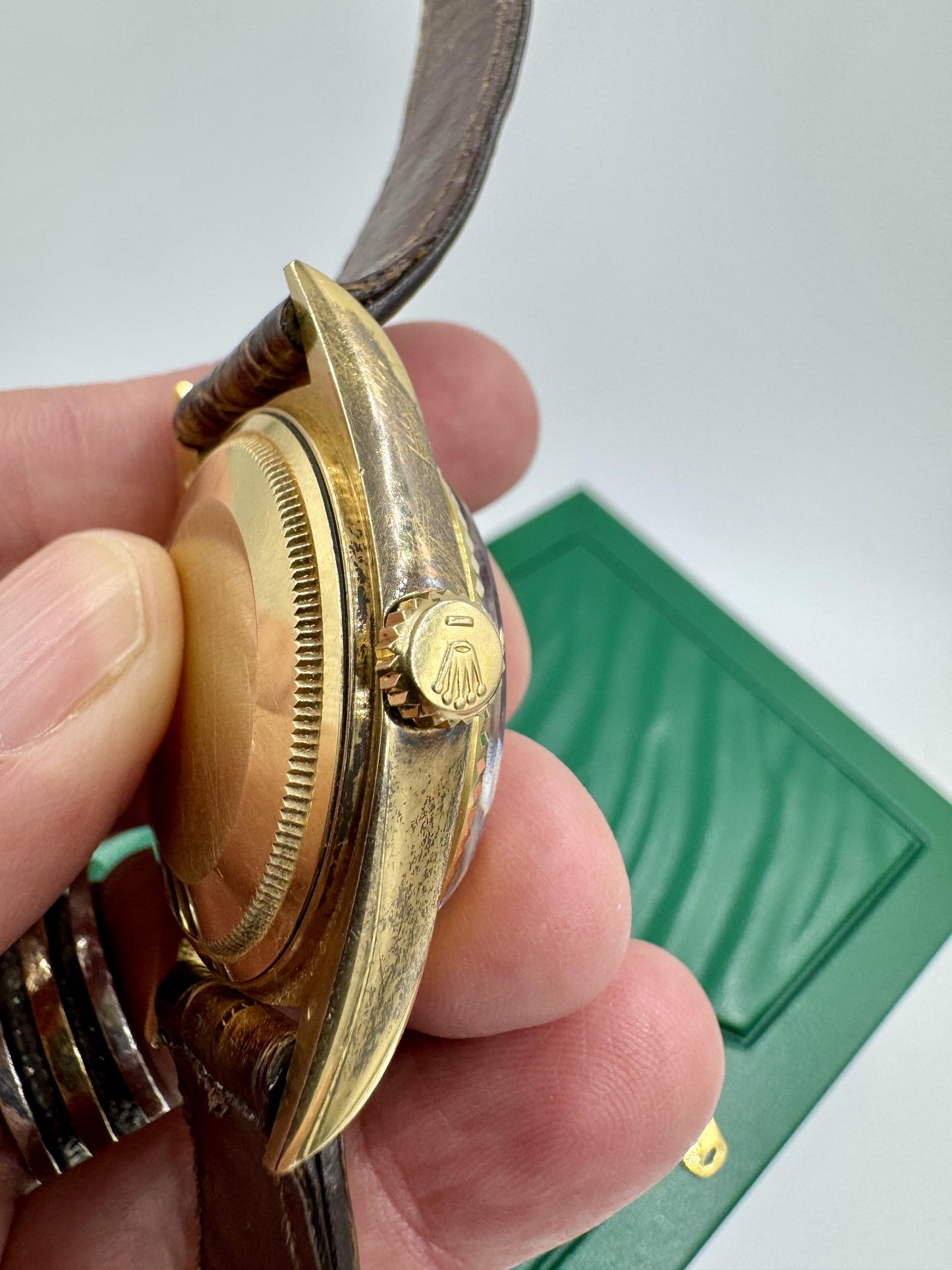 Rare Rolex 16018 18k Gold Datejust Unpolished Minty condition