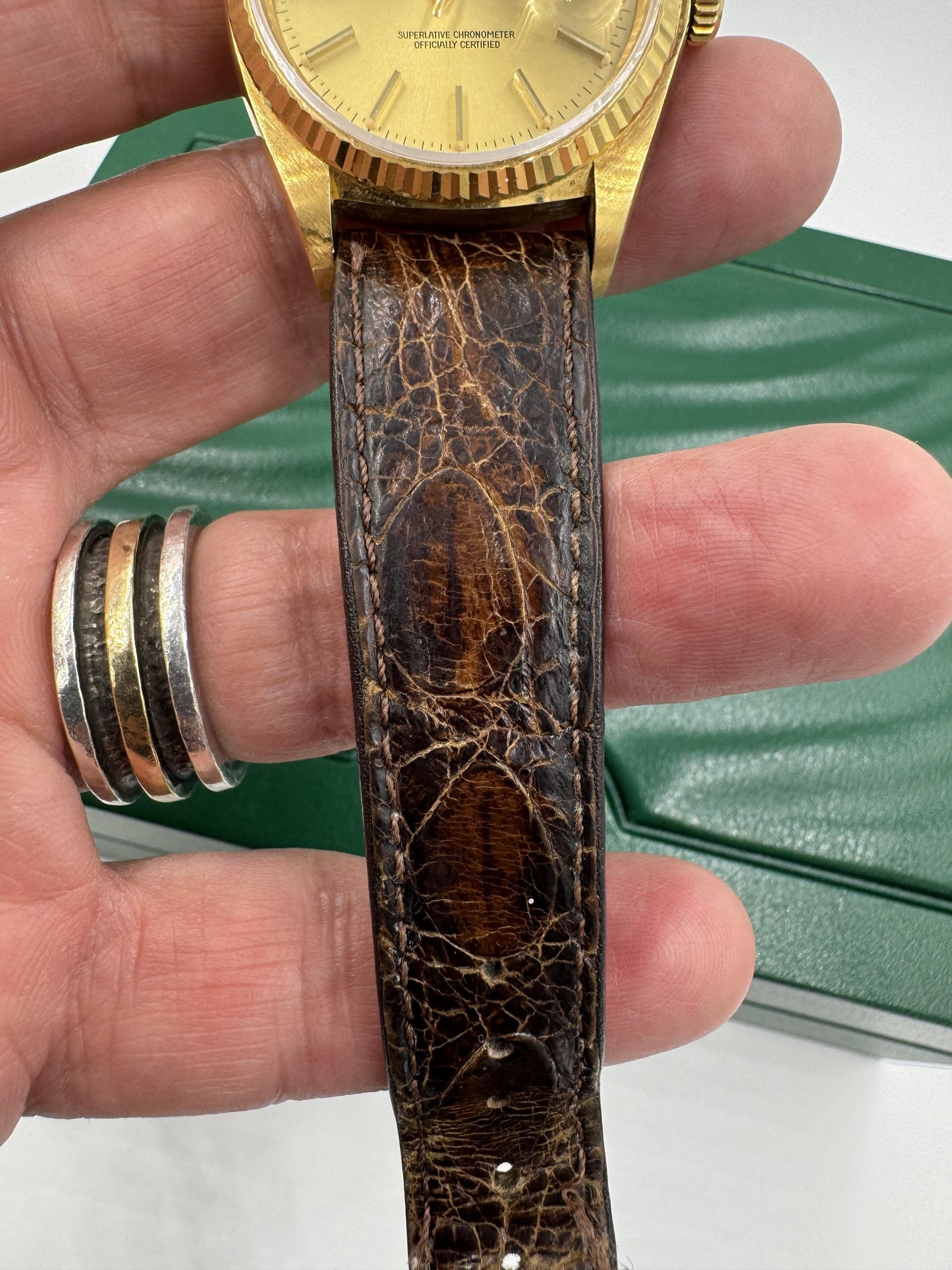 Rare Rolex 16018 18k Gold Datejust Unpolished Minty condition
