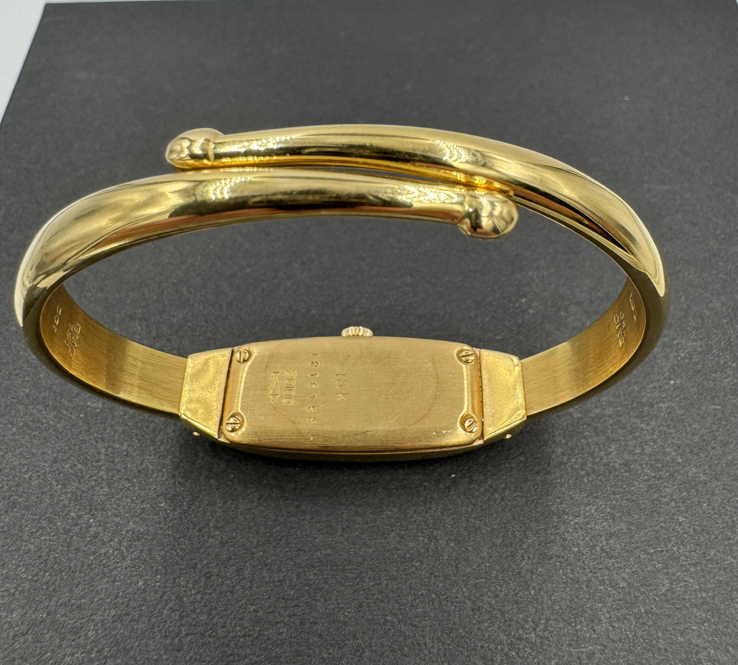 Rare Baume Mercier 18k Gold Quartz Bangle expandable Watch
