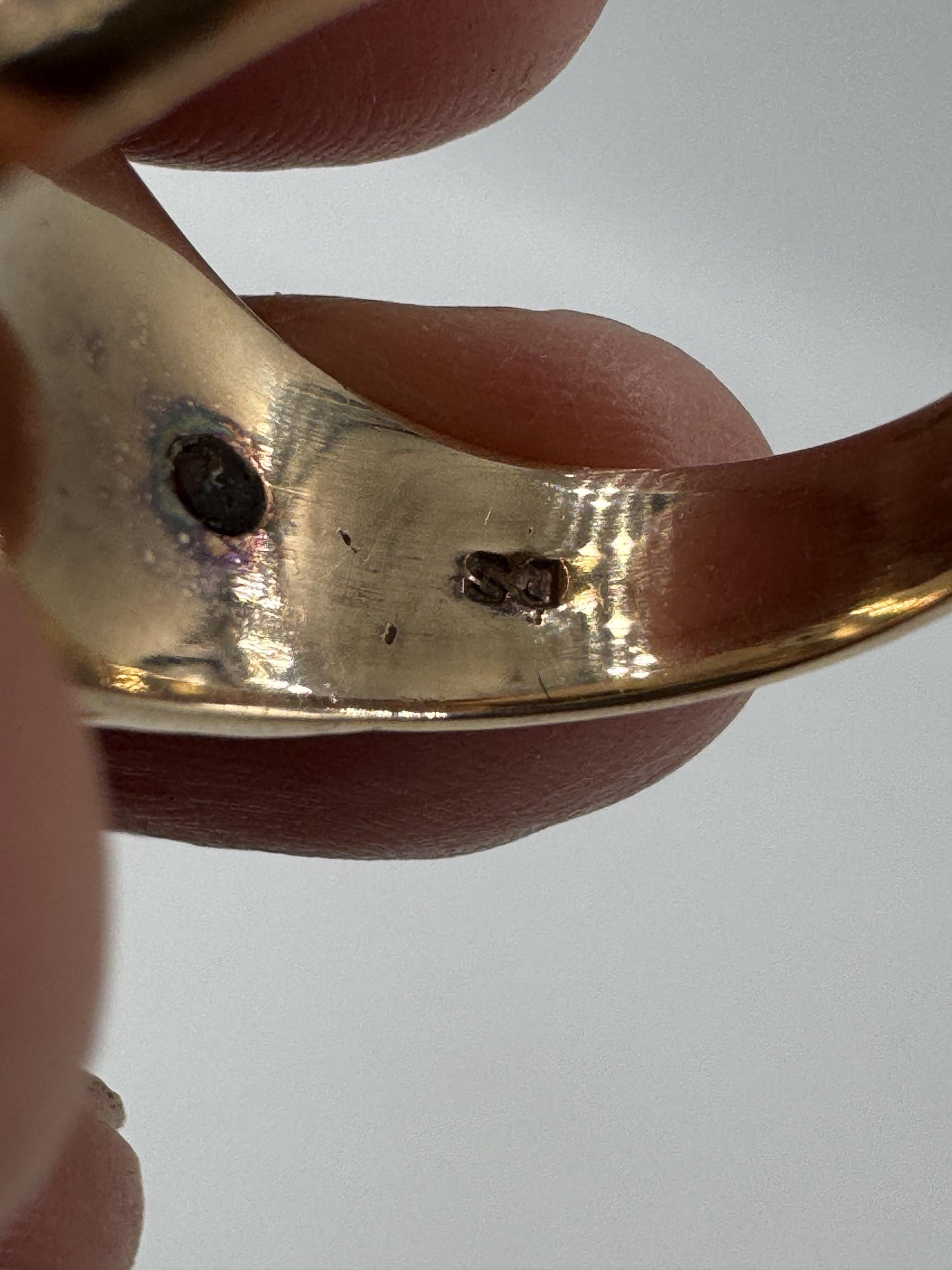 Vintage 10k Gold Mason 32 Degree Diamond Ring Masonic