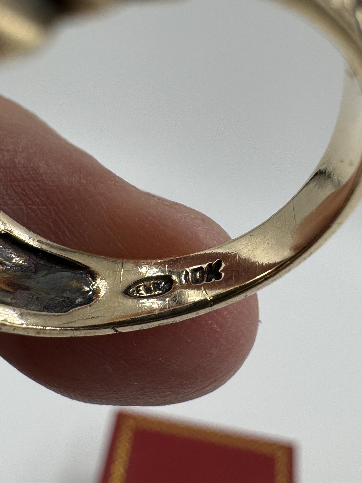 Art Deco 10k Yellow Gold Bloodstone Gents Ring