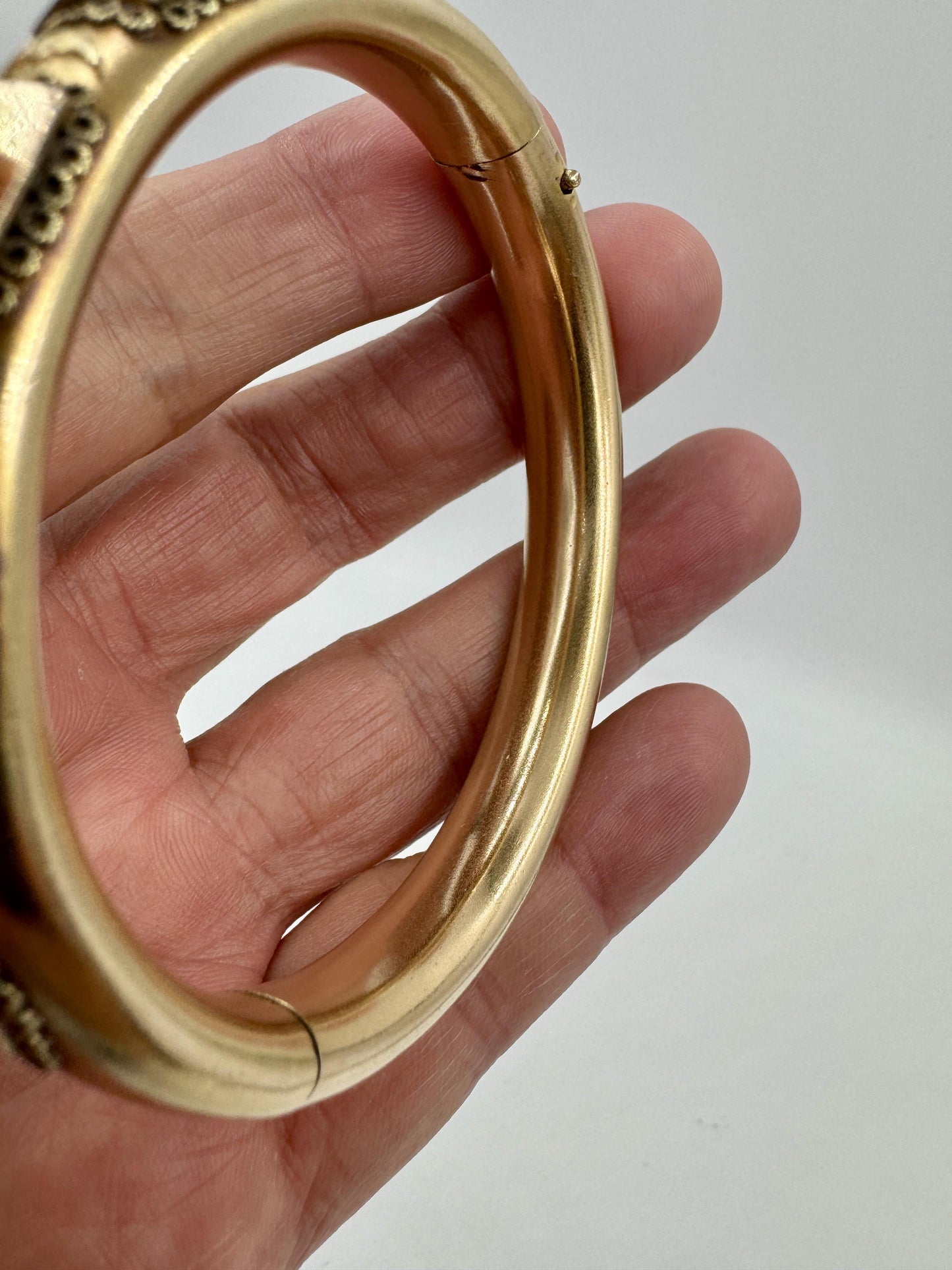 Antique Victorian Gold Filled Hinged bangle Bracelet