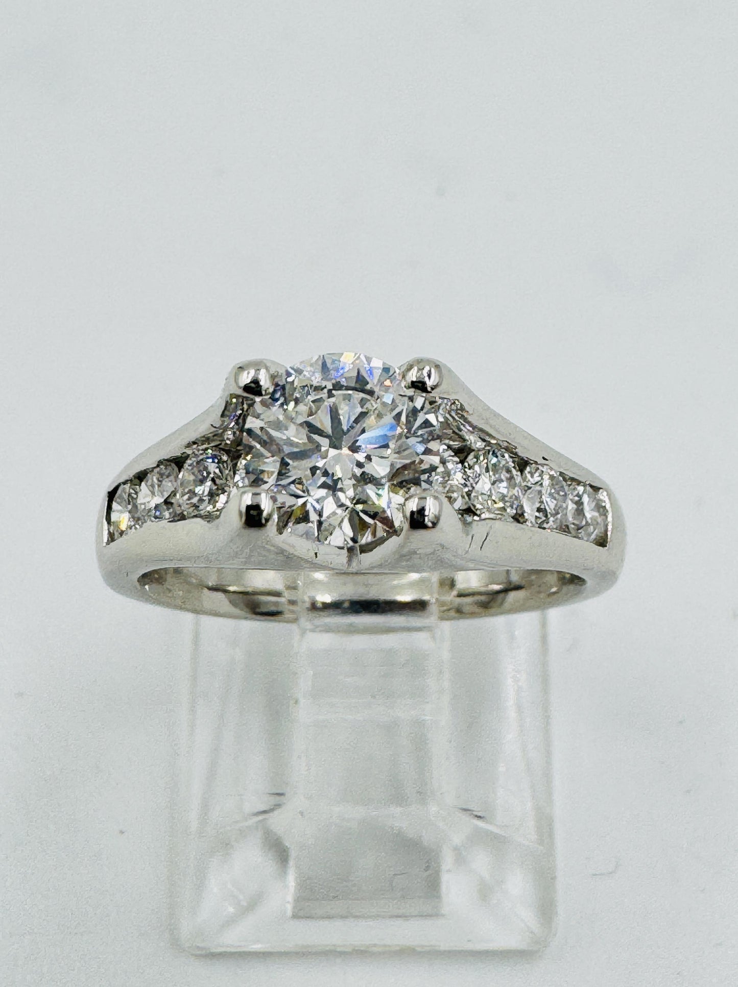 Platinum Diamond Engagement Ring EGL Certified