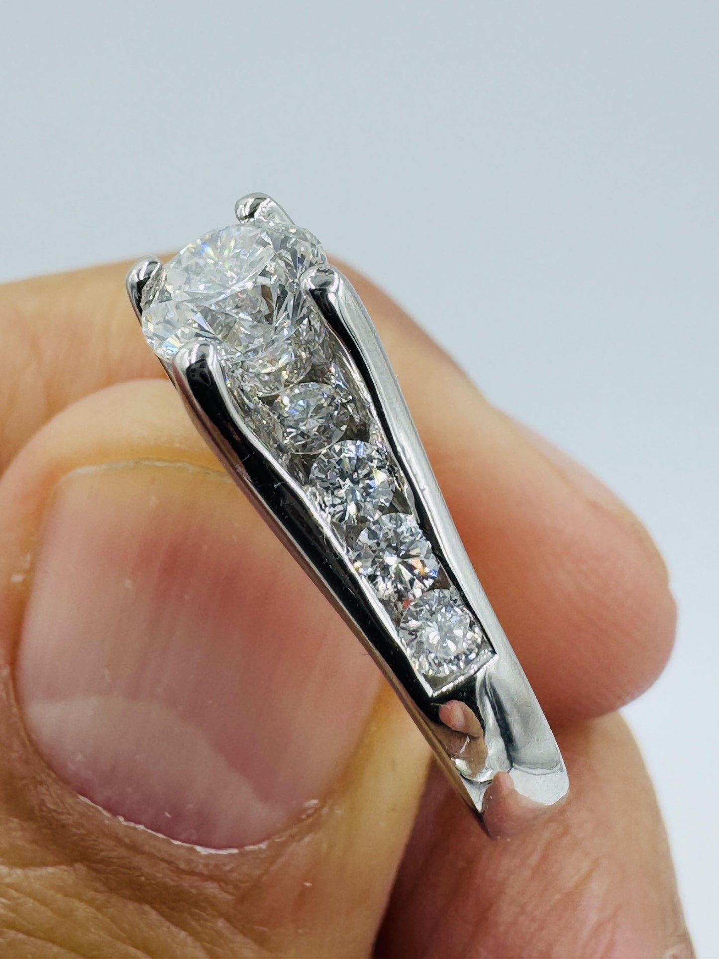 Platinum Diamond Engagement Ring EGL Certified