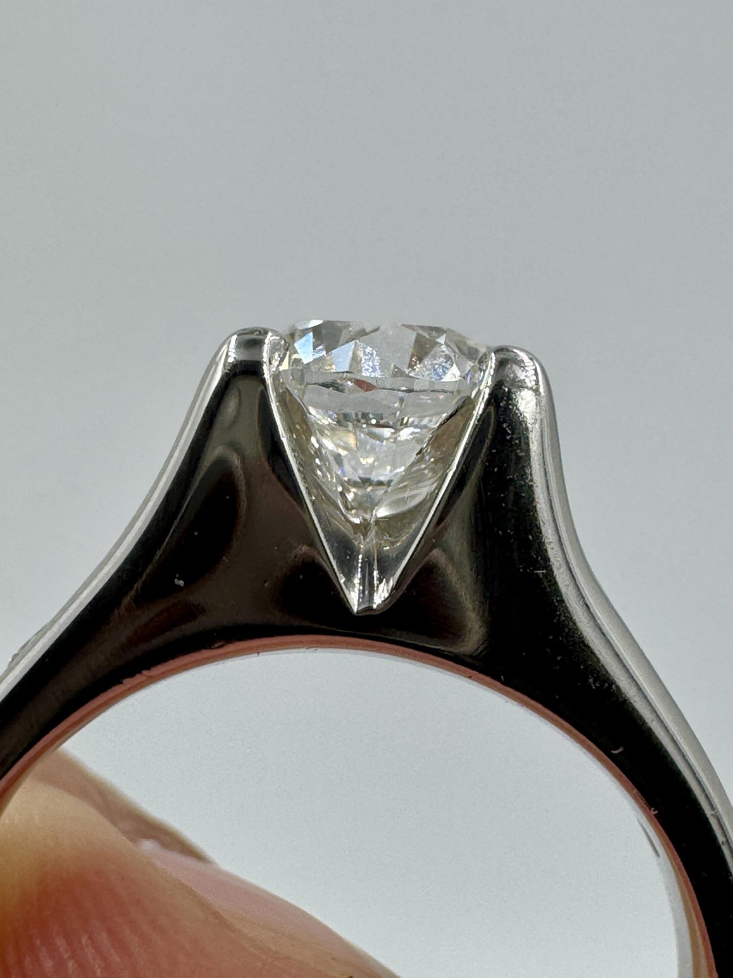 Platinum Diamond Engagement Ring EGL Certified