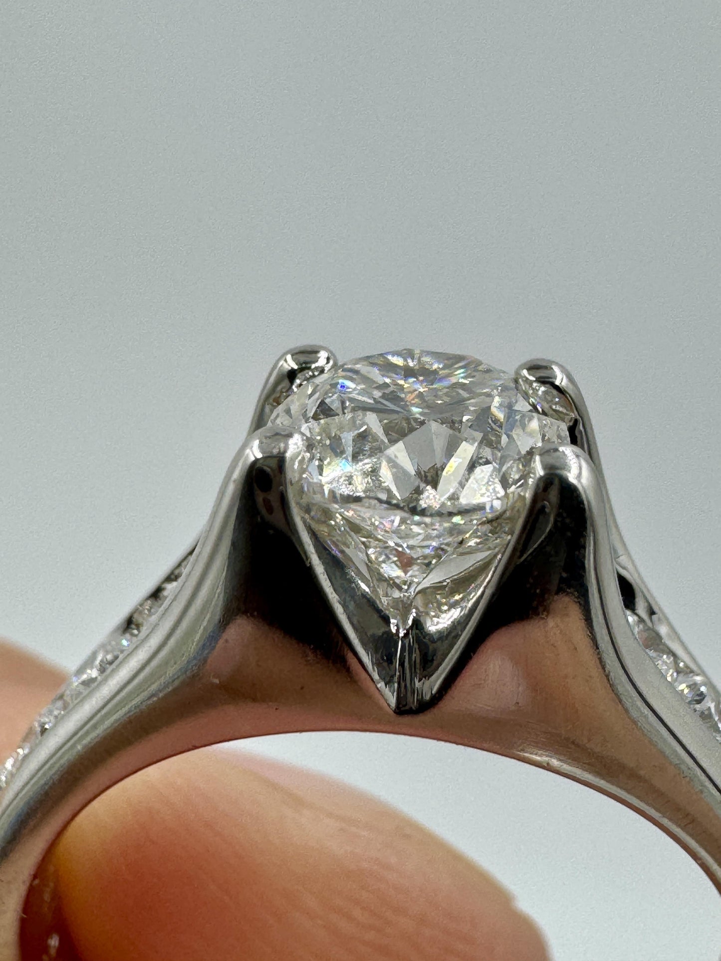 Platinum Diamond Engagement Ring EGL Certified