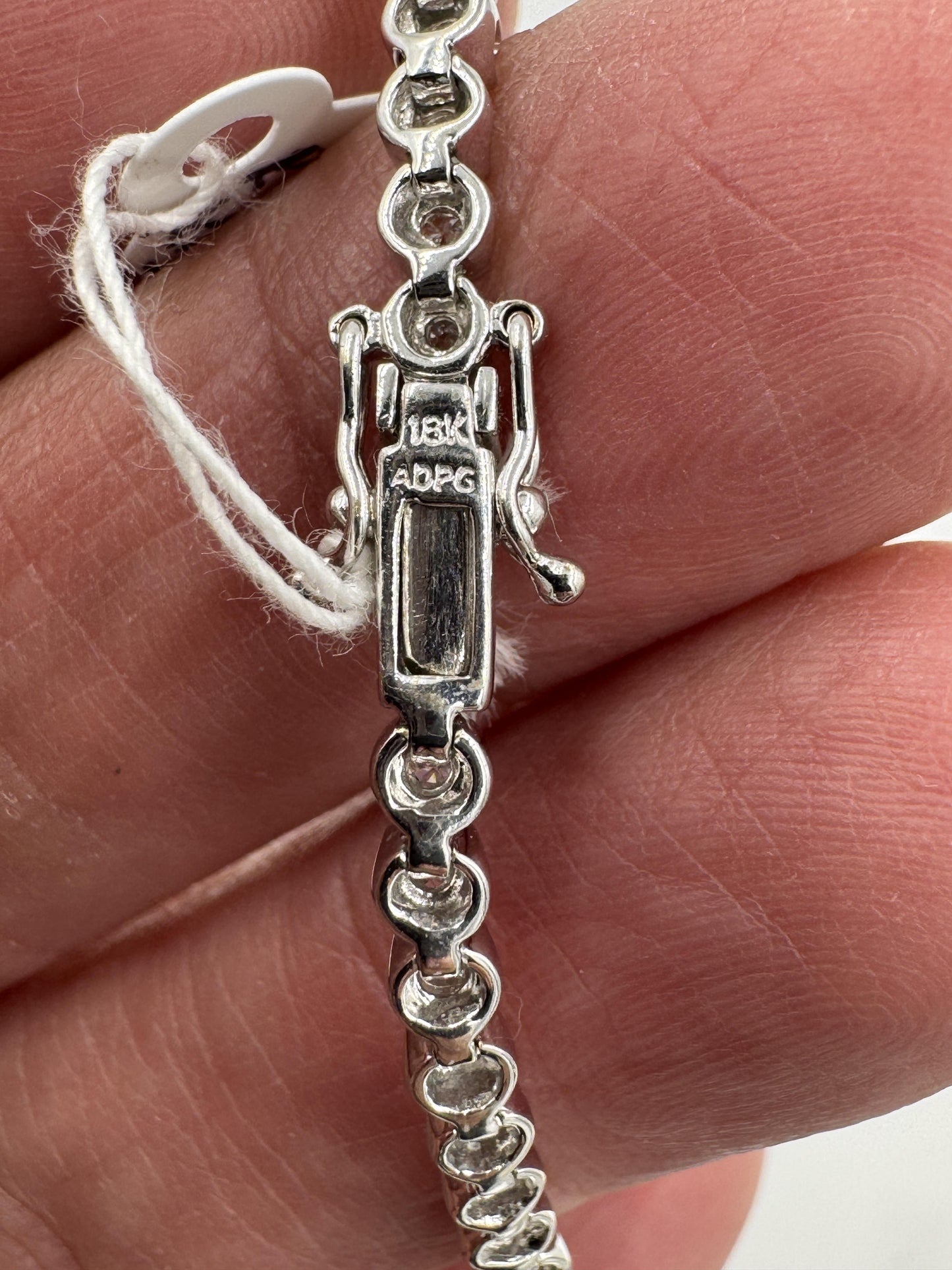 18k White Gold Diamond Tennis Necklace 3.50ct VS H