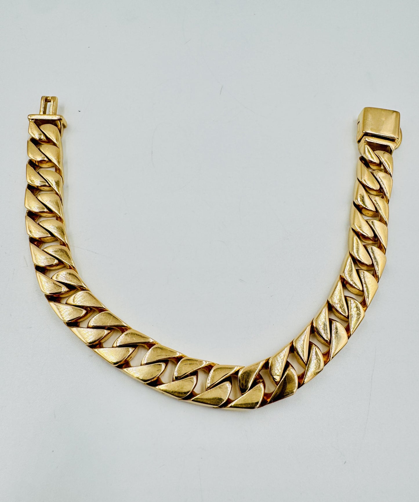 Tiffany 18k Curb Link Rose Gold Bracelet Men's