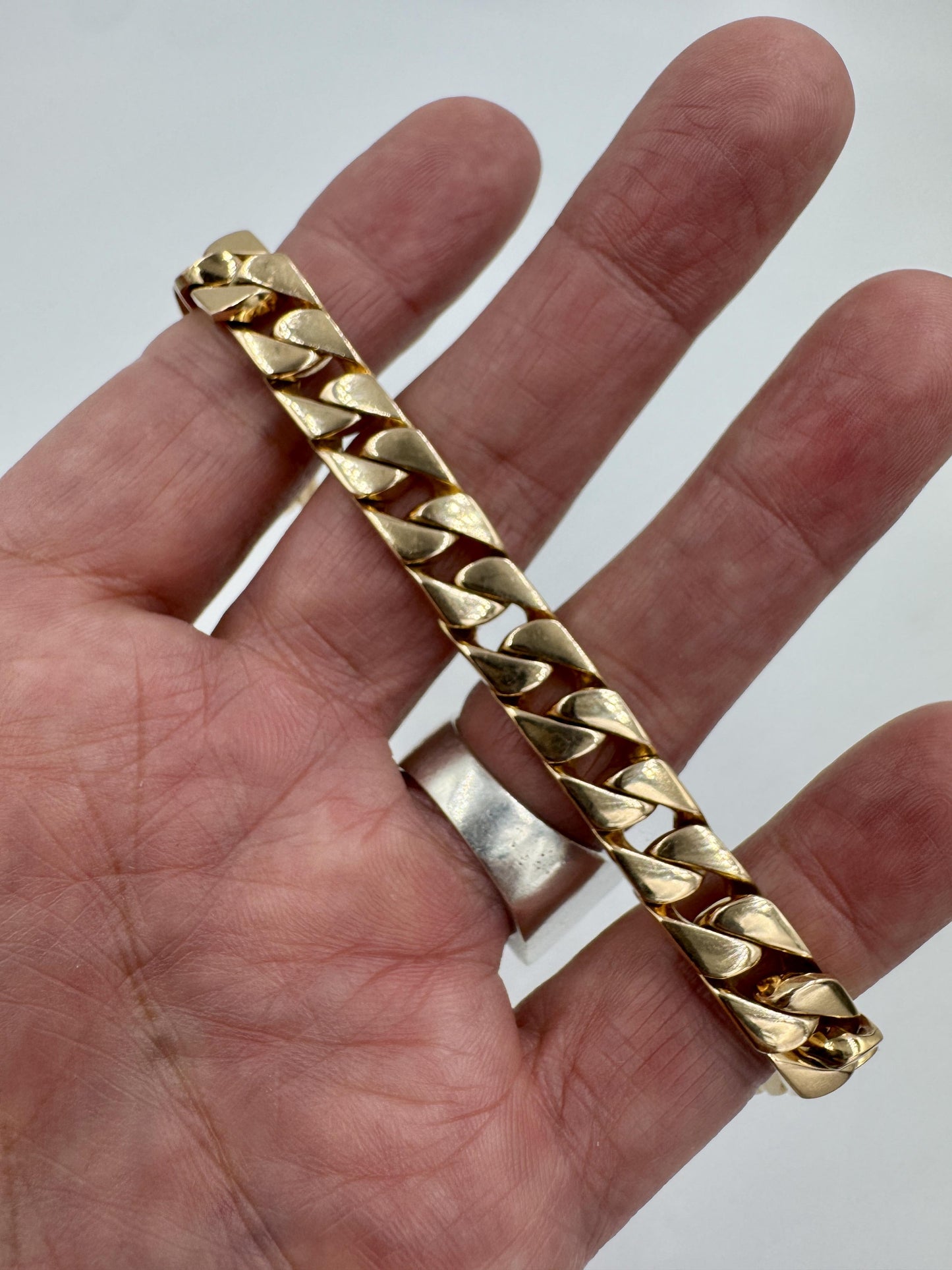 Tiffany 18k Curb Link Rose Gold Bracelet Men's